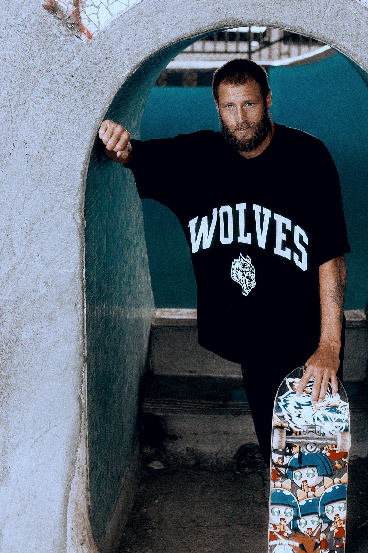 Loyalty "Premium" Oversized Tee in Black Sun Fade
