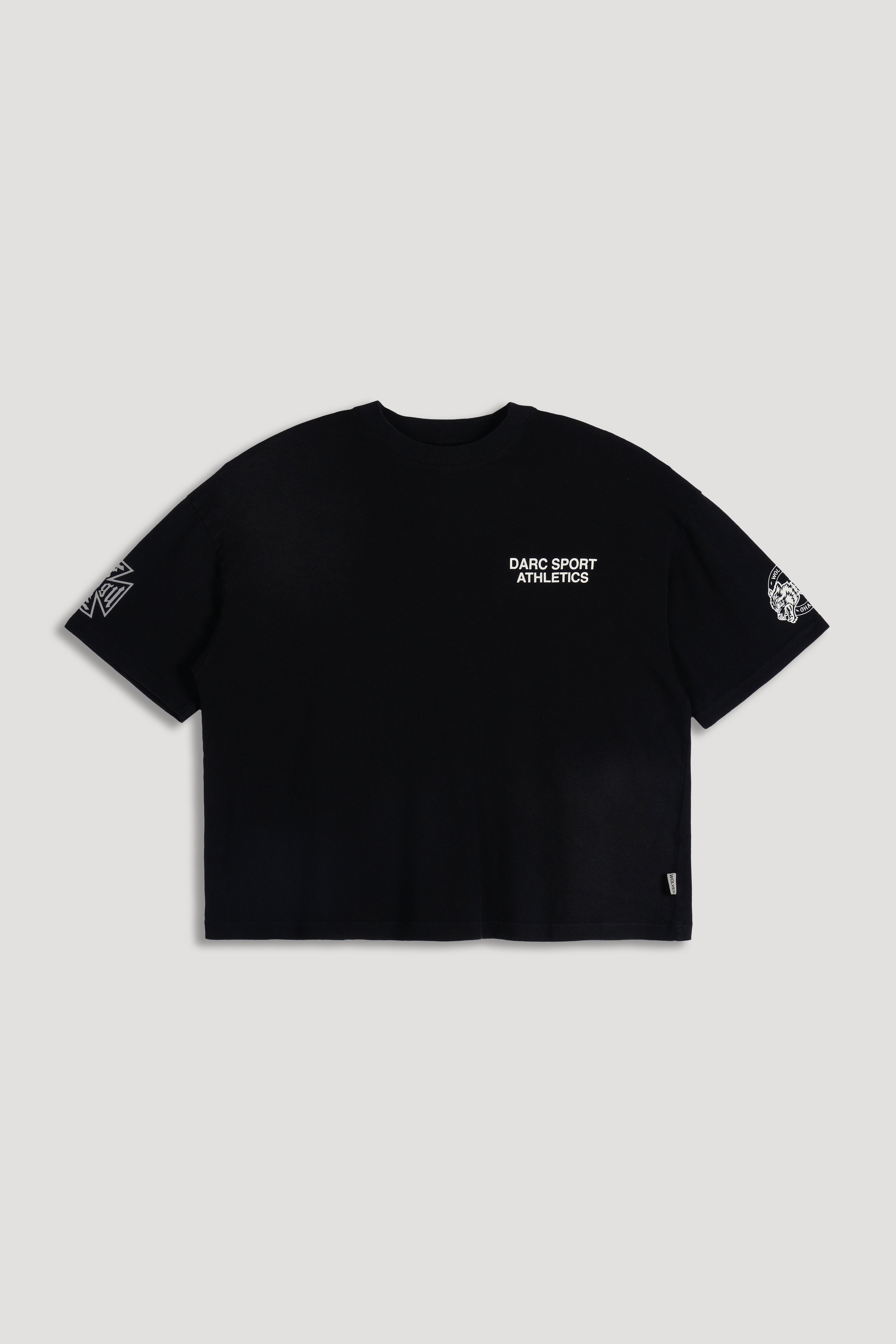 Forever Mark Premium Box Cut Tee in Black Sun Fade