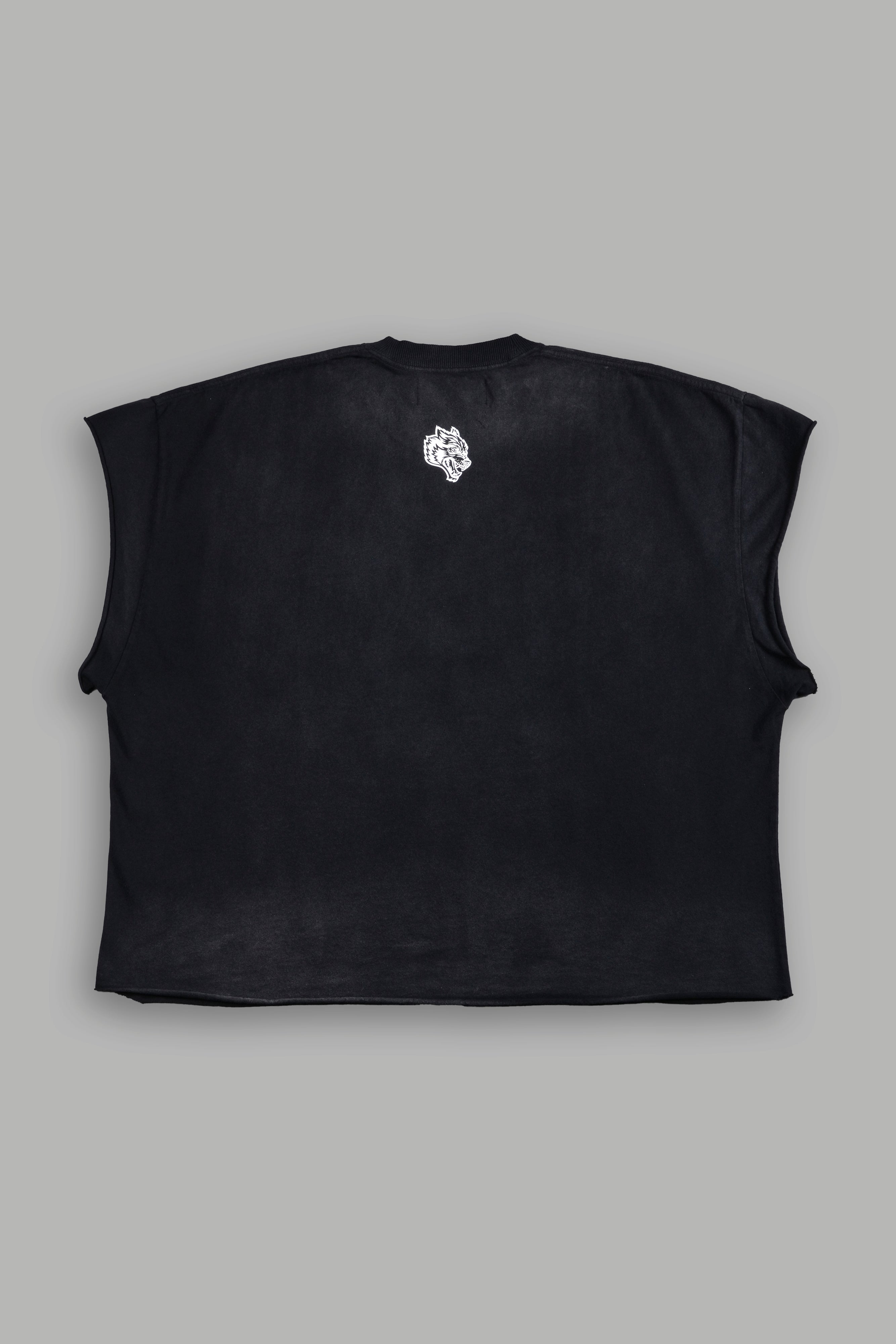 Since Day One "Grunge" Cut Off Tee in Black Drift Wash