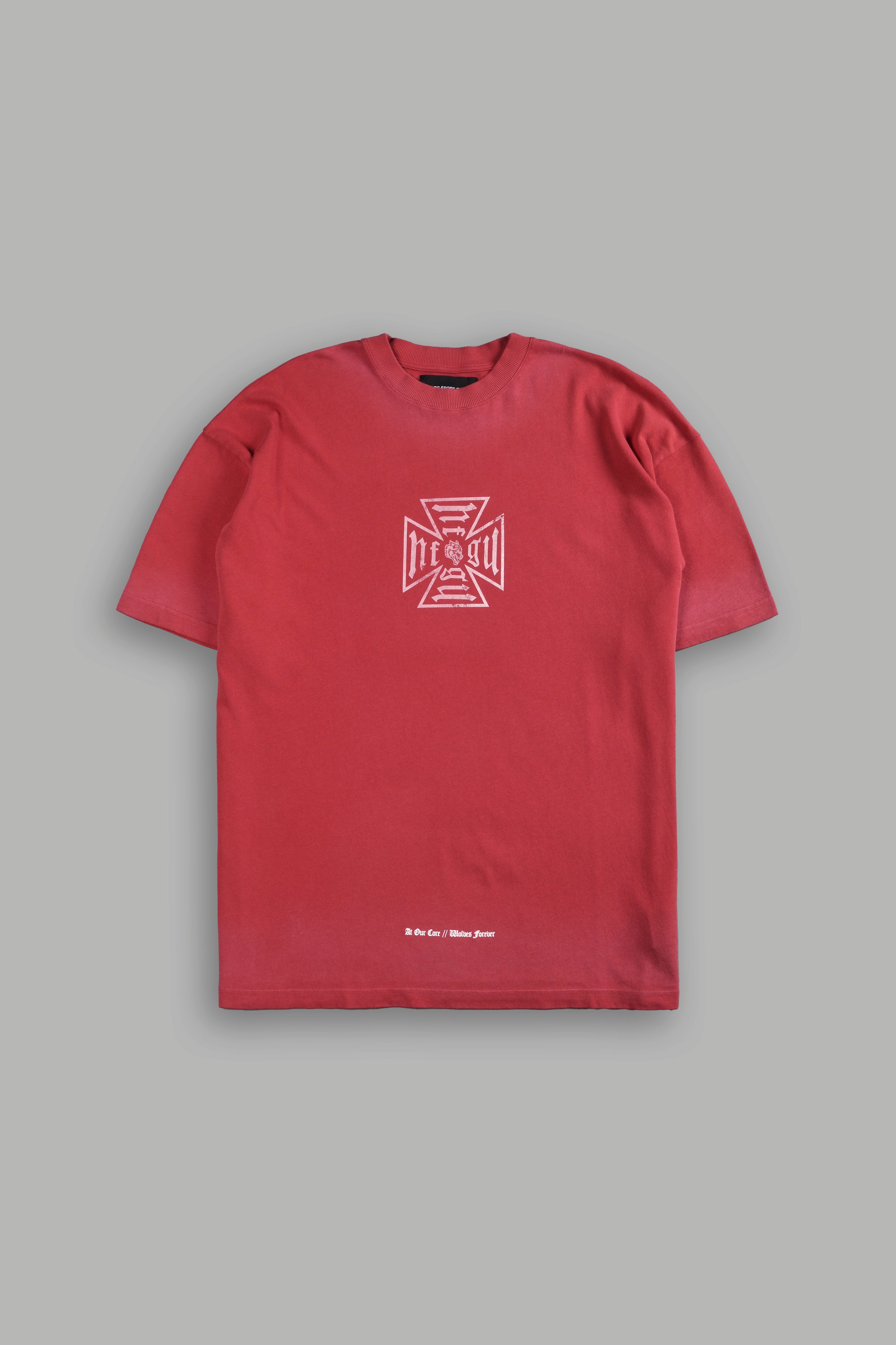 Loyal to the Core "Premium" Oversized Tee in Roman Red Drift Wash