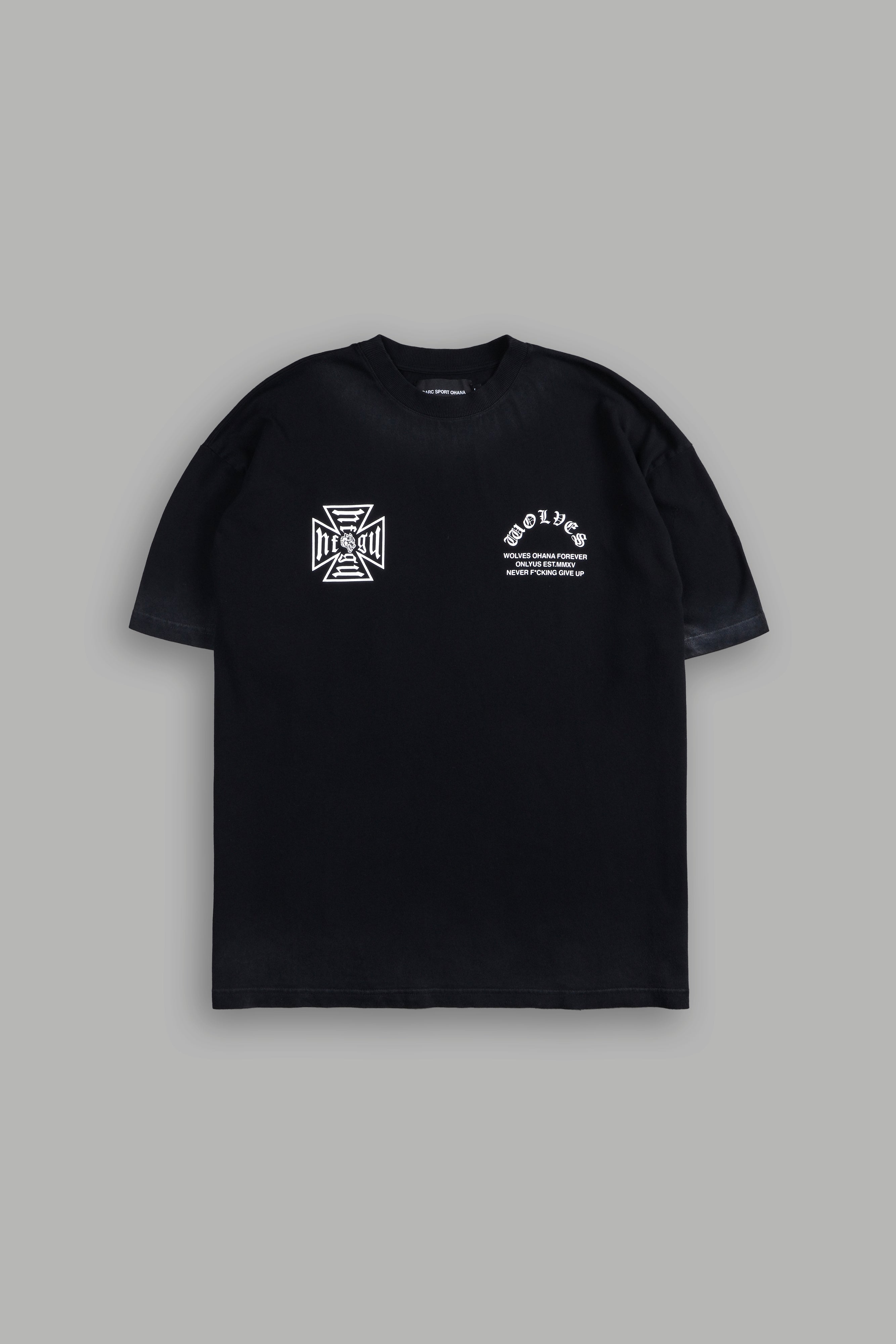 Full Send "Premium" Oversized Tee in Black Drift Wash
