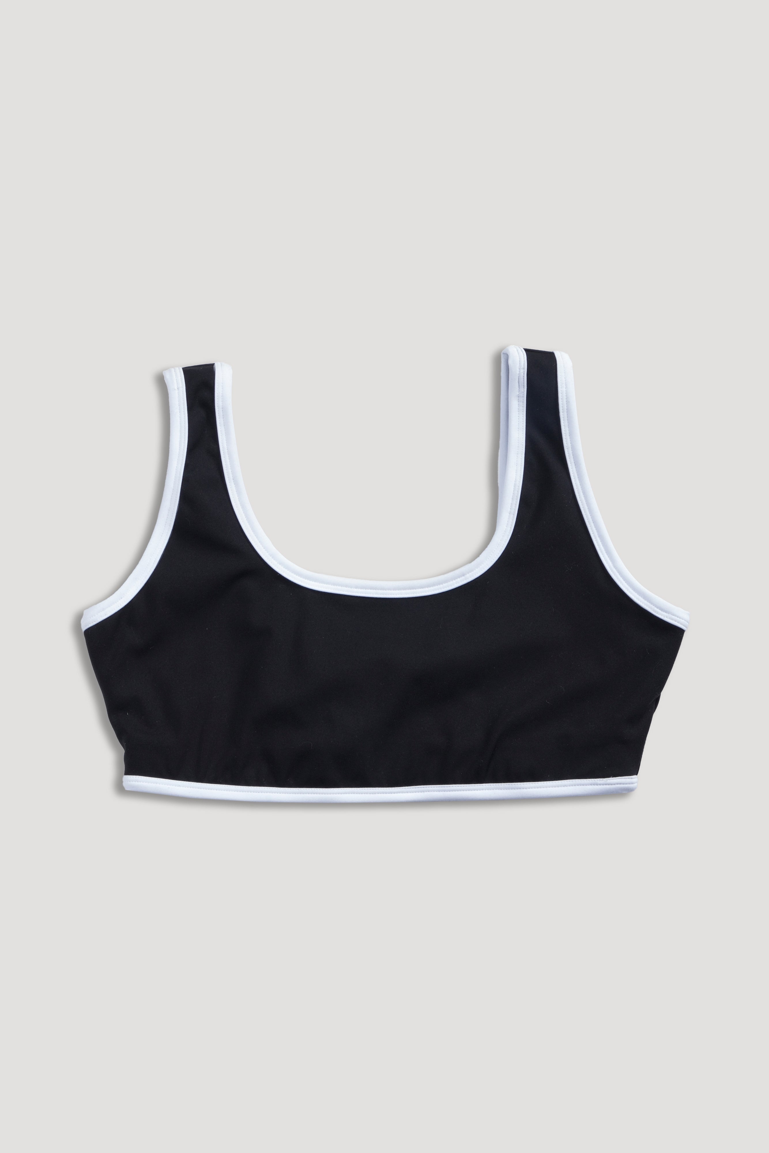 Wolf Contrast "Kate" Energy Bra in Black/White