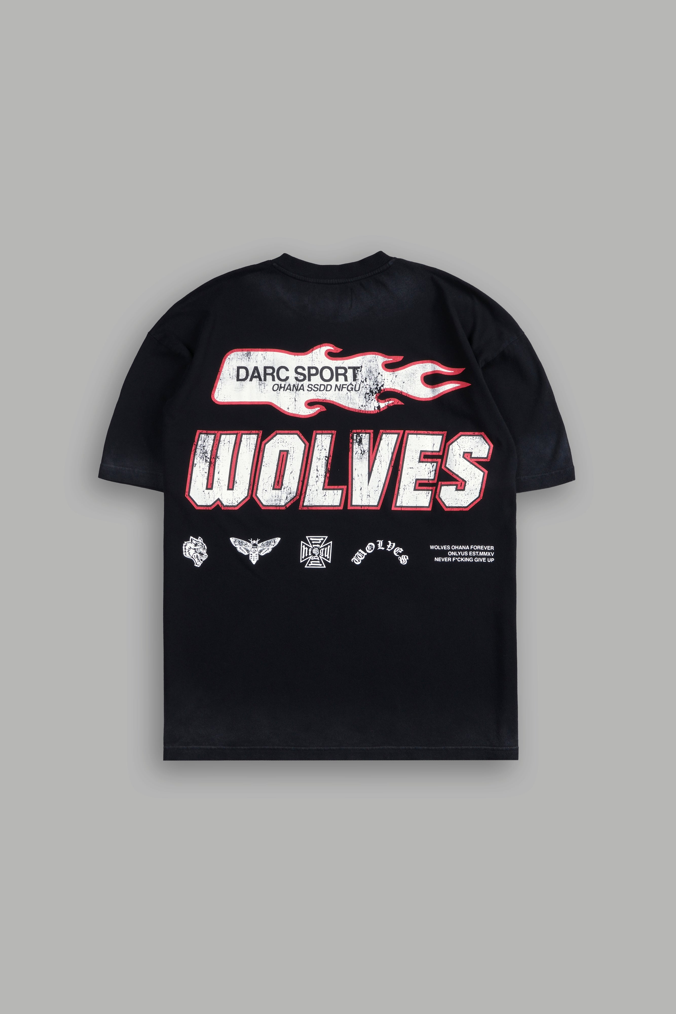 Full Send "Premium" Oversized Tee in Black Drift Wash