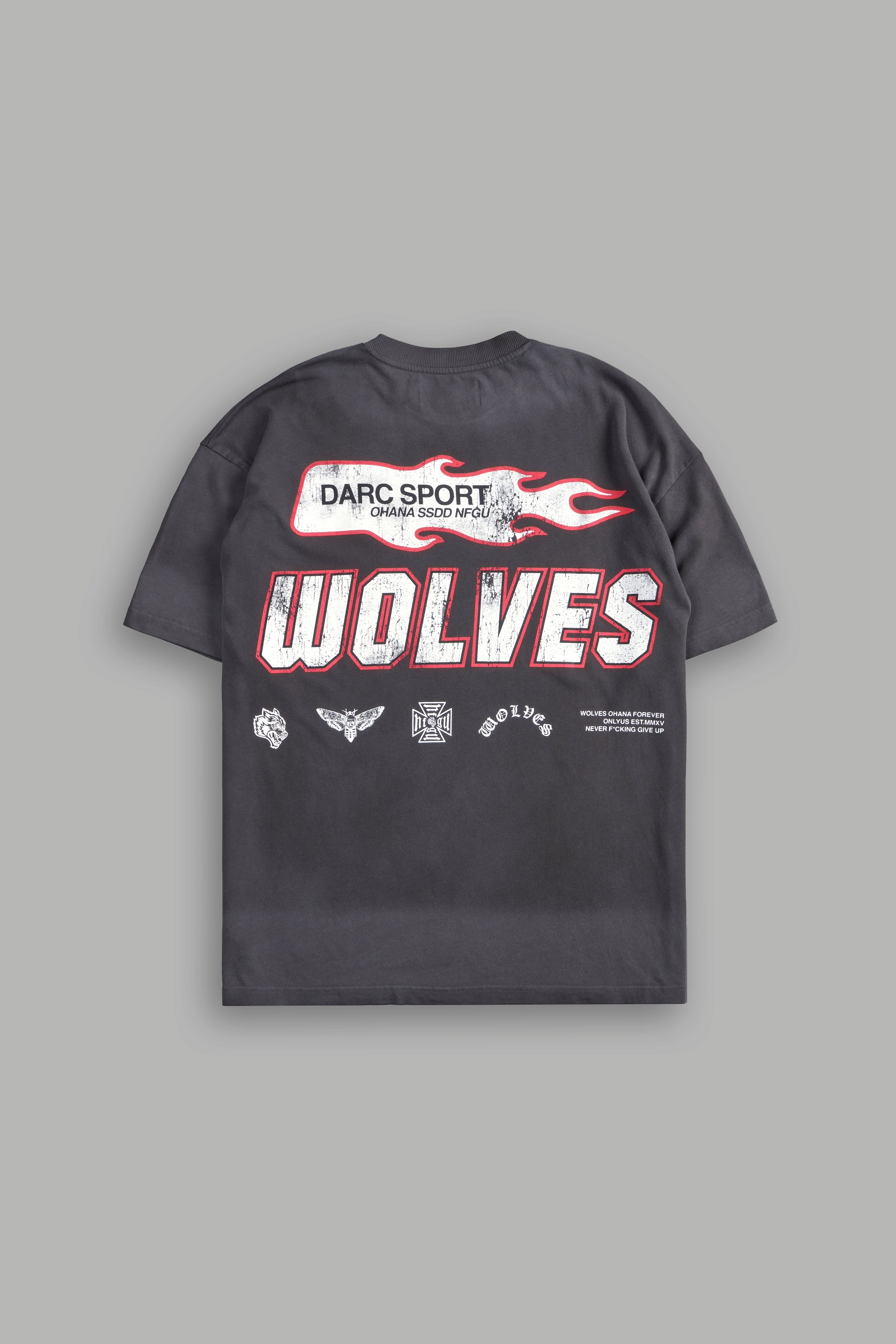 Full Send "Premium" Oversized Tee in Wolf Gray Drift Wash