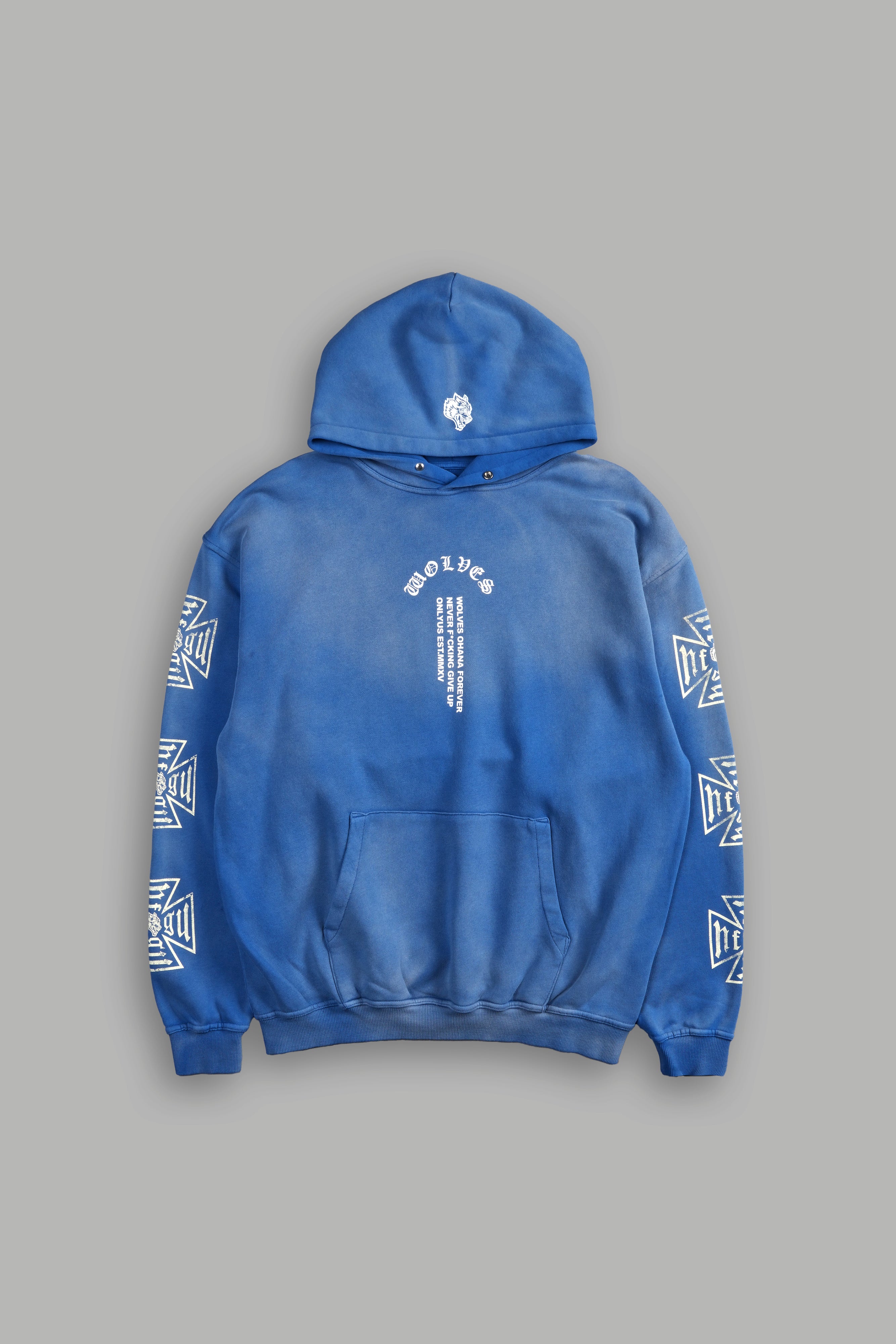 Full Send "Pierce" Hoodie in Darc Cobalt Drift Wash
