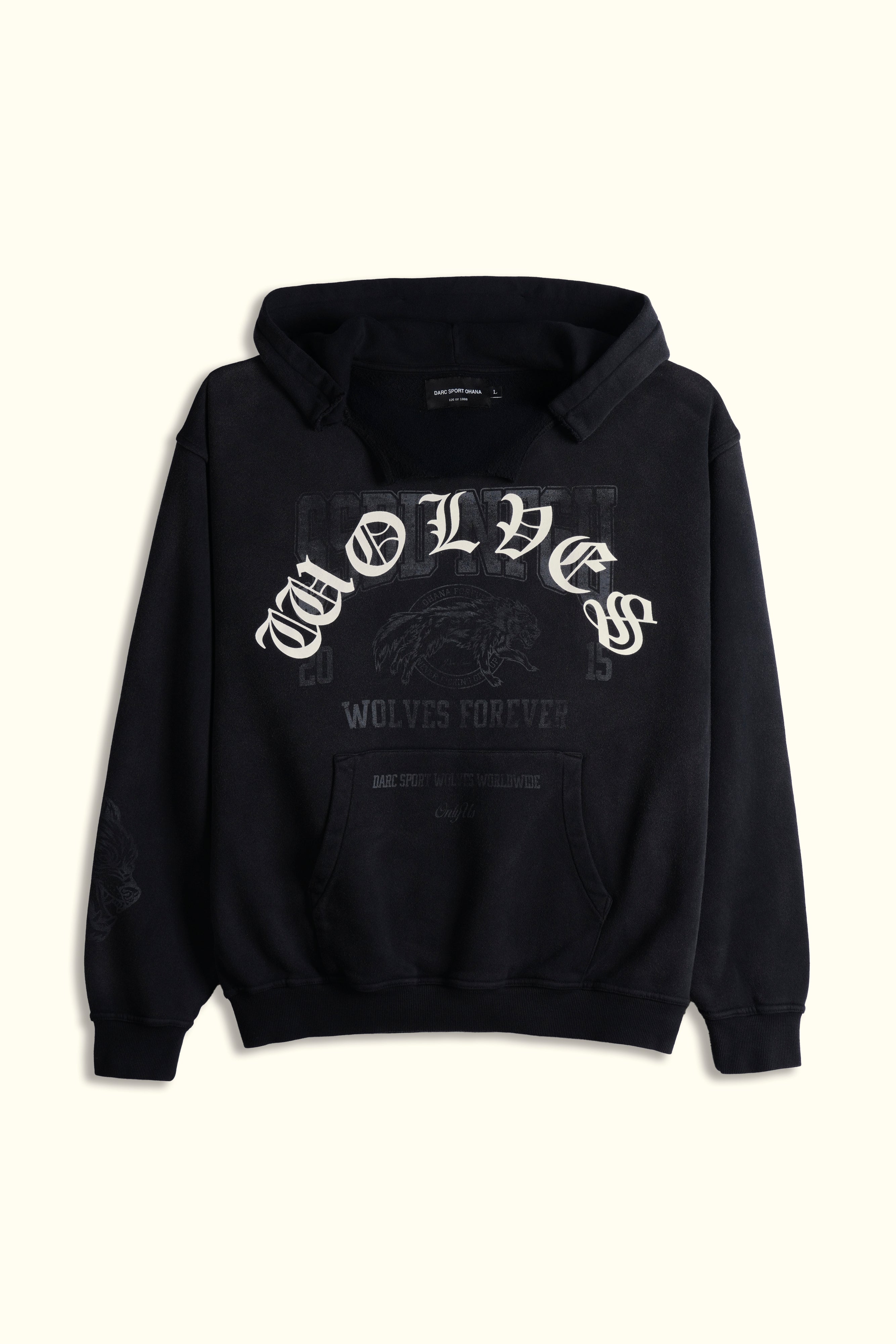 Ohana League "Dempsey" Hoodie in Black Drift Wash