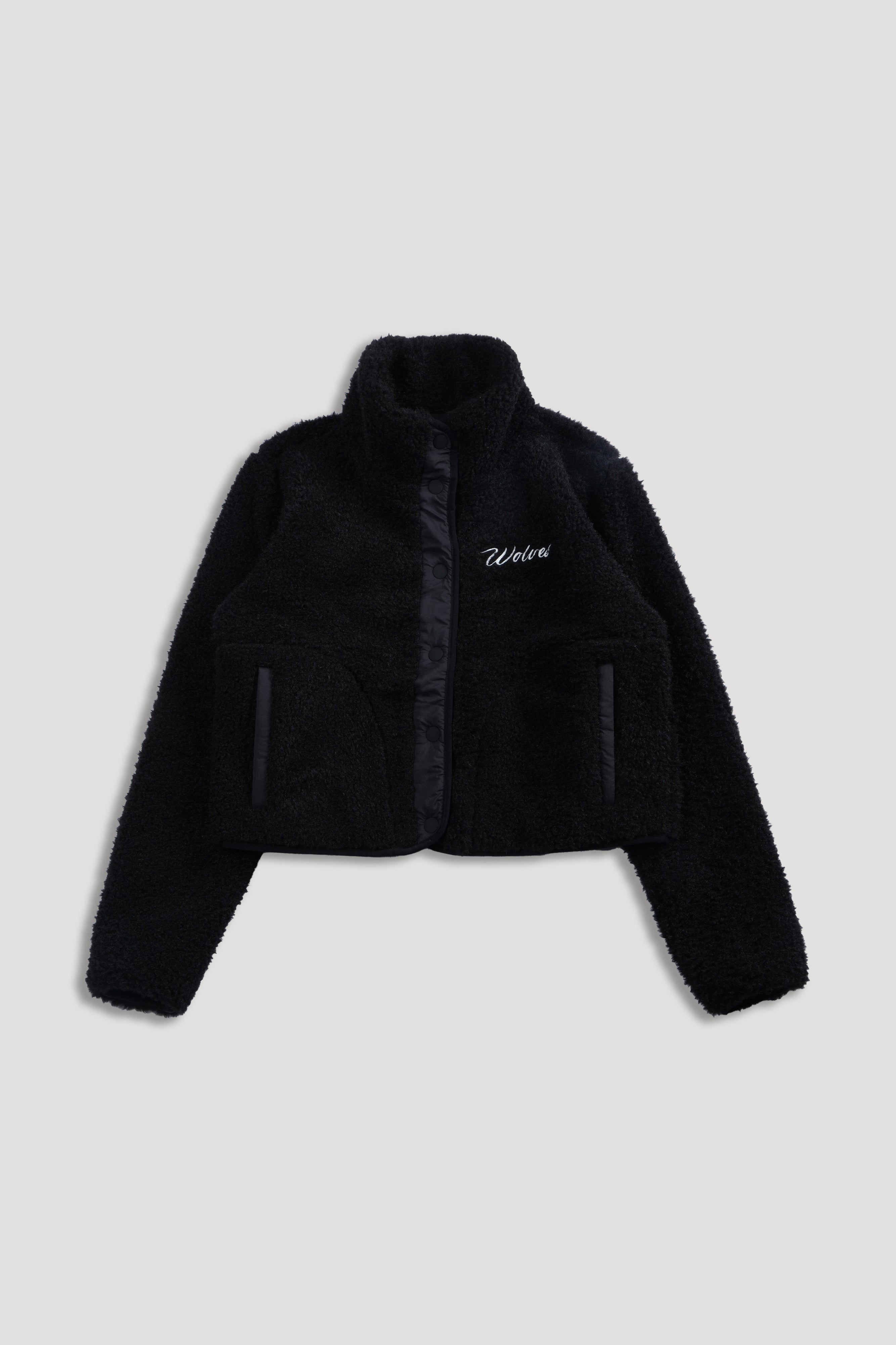 Cursive Wolves Jessie Sherpa Jacket