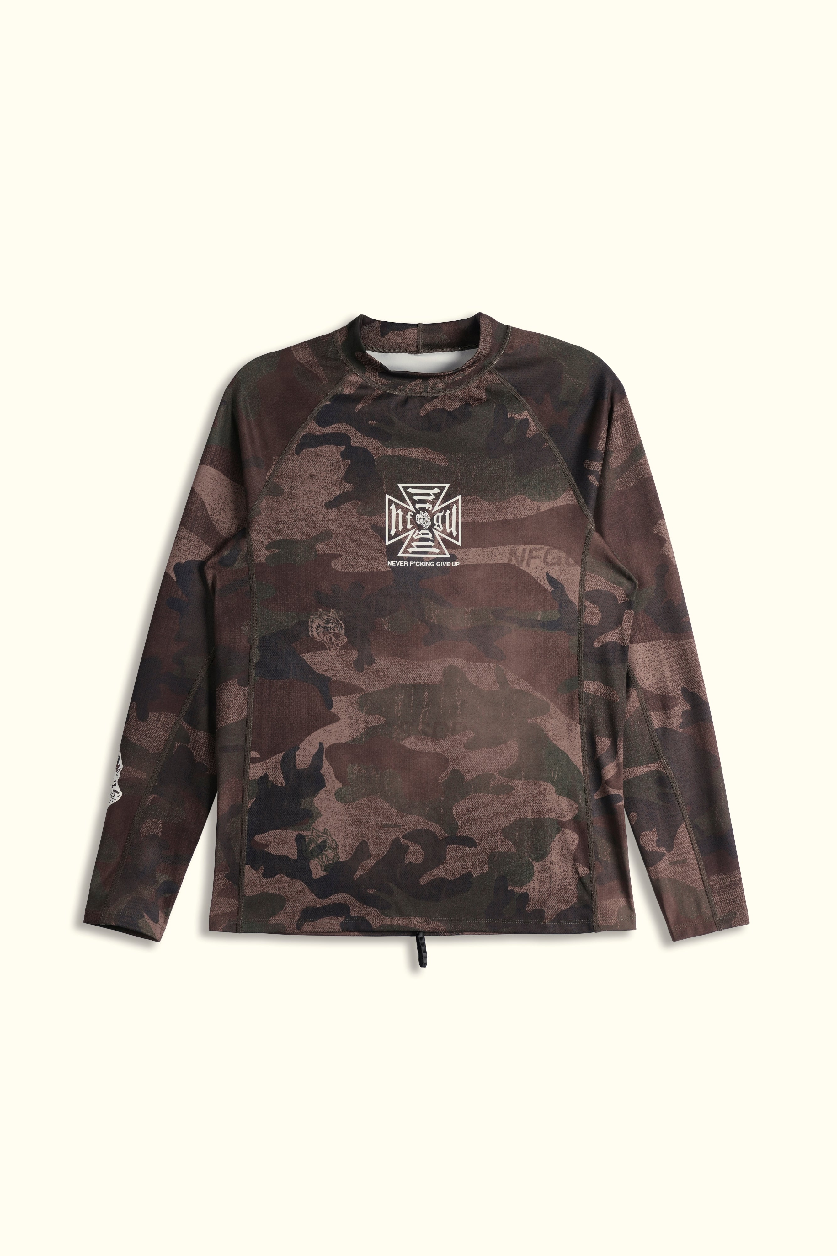 Core Chopper Rash Guard in Ohana Woodland Camo