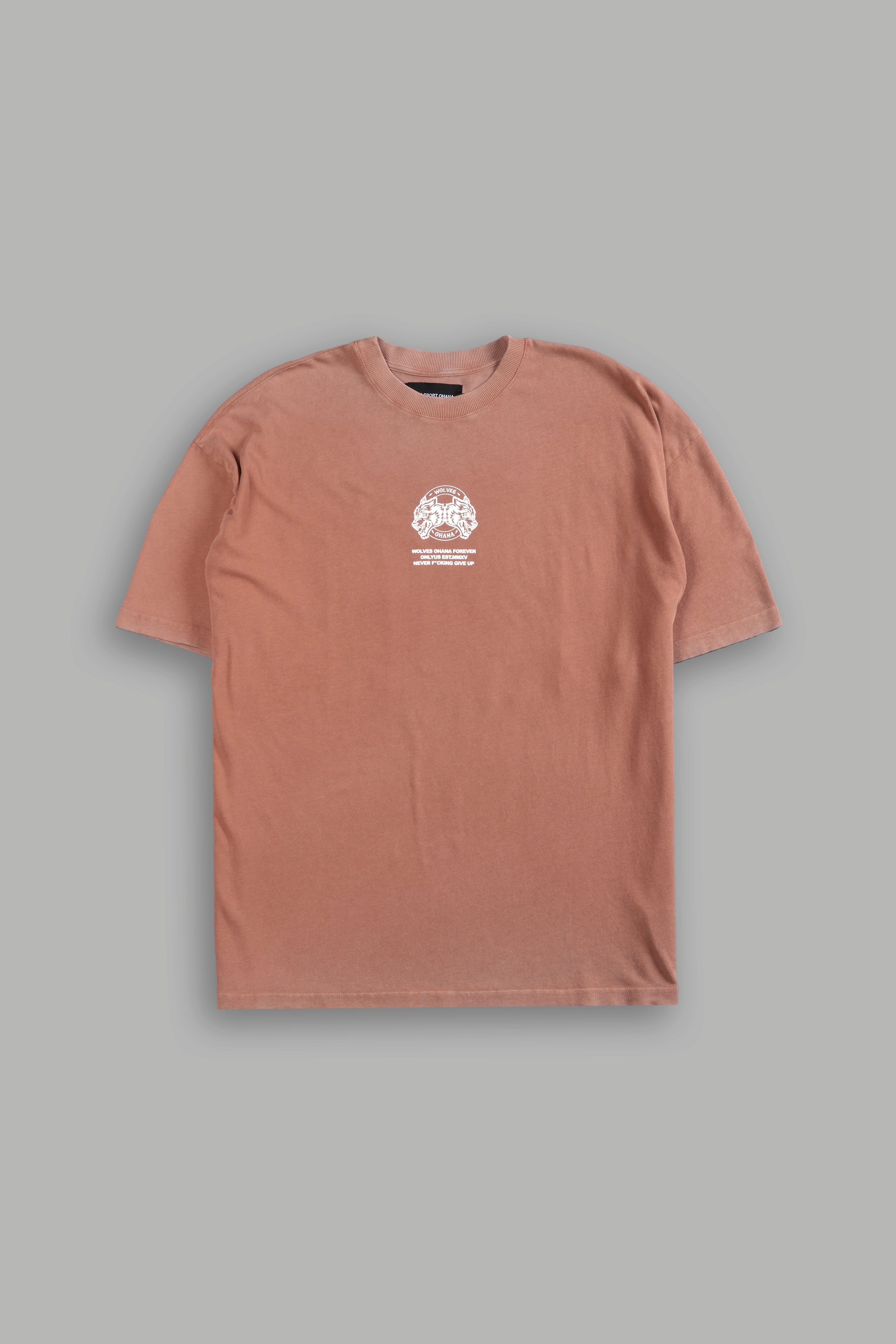 Wolves Ohana Forever "Premium" Oversized Tee in Desert Rose