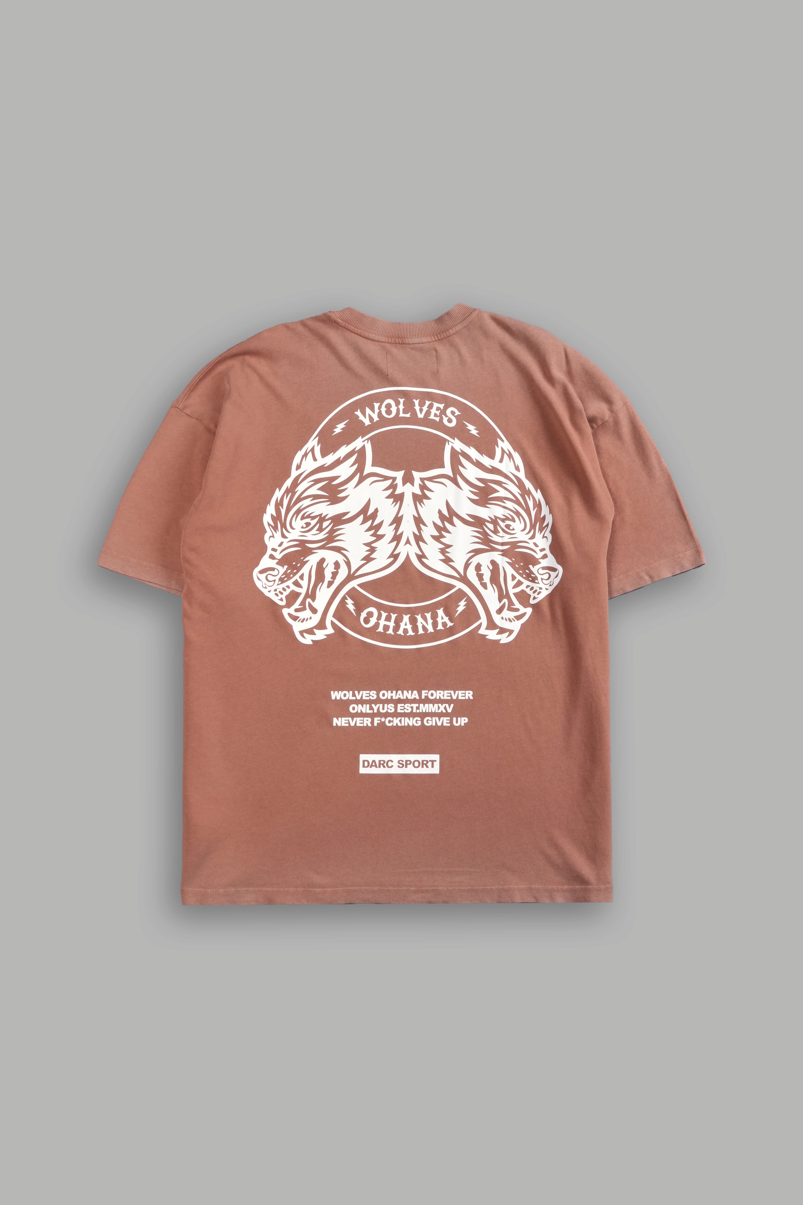 Wolves Ohana Forever "Premium" Oversized Tee in Desert Rose