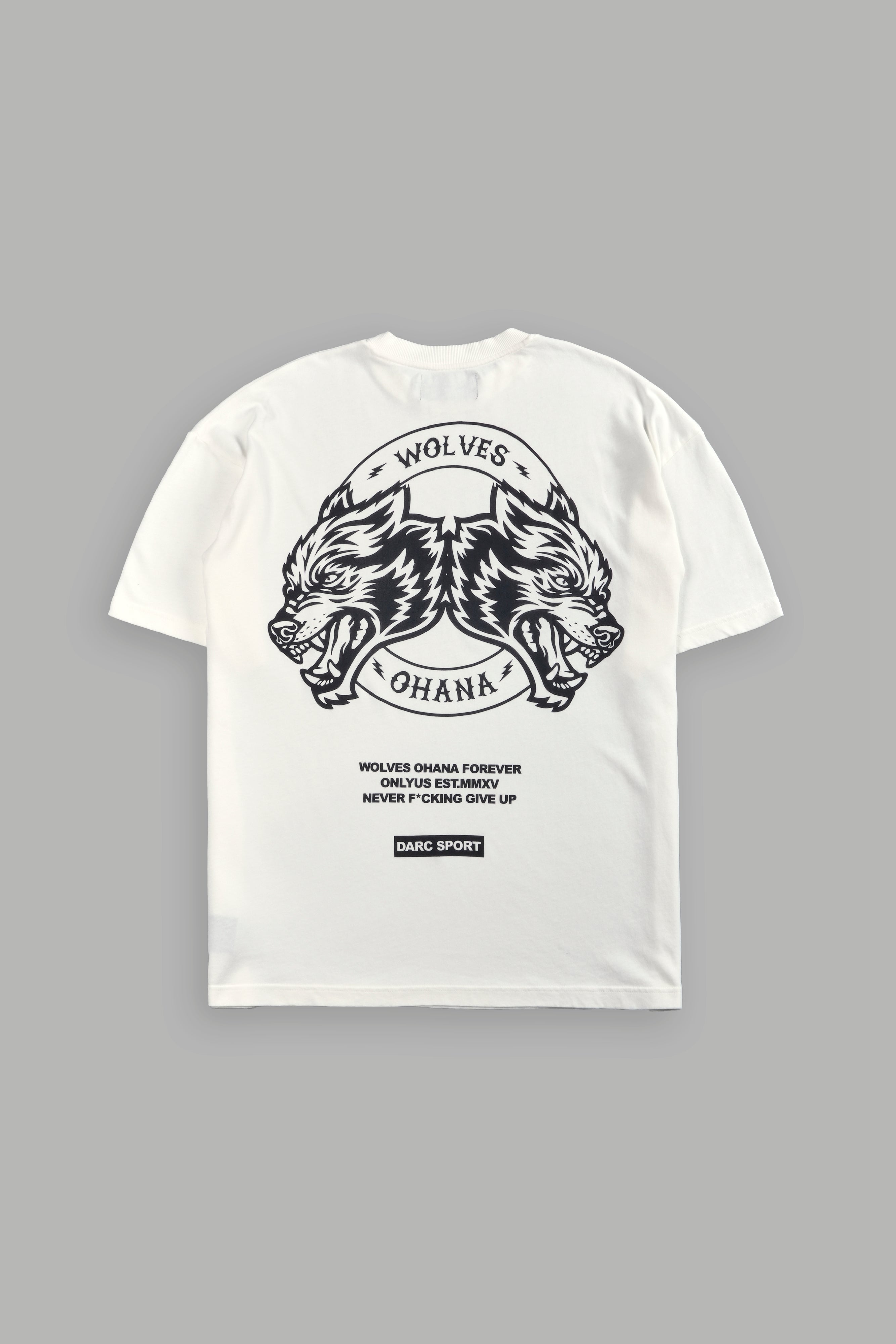 Wolves Ohana Forever "Premium" Oversized Tee in Cream