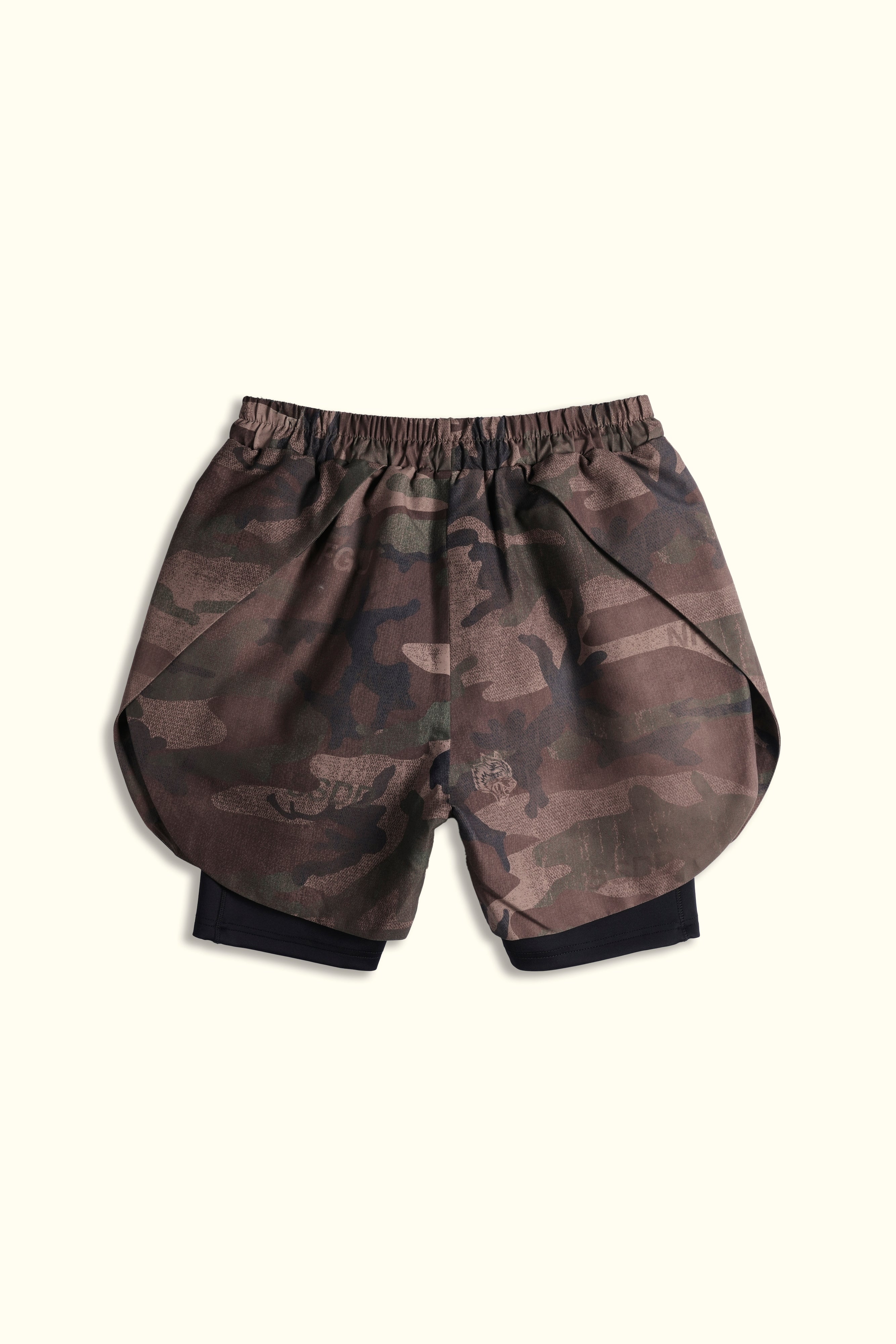 Core Patch Phantom Compression Shorts in Ohana Woodland Camo