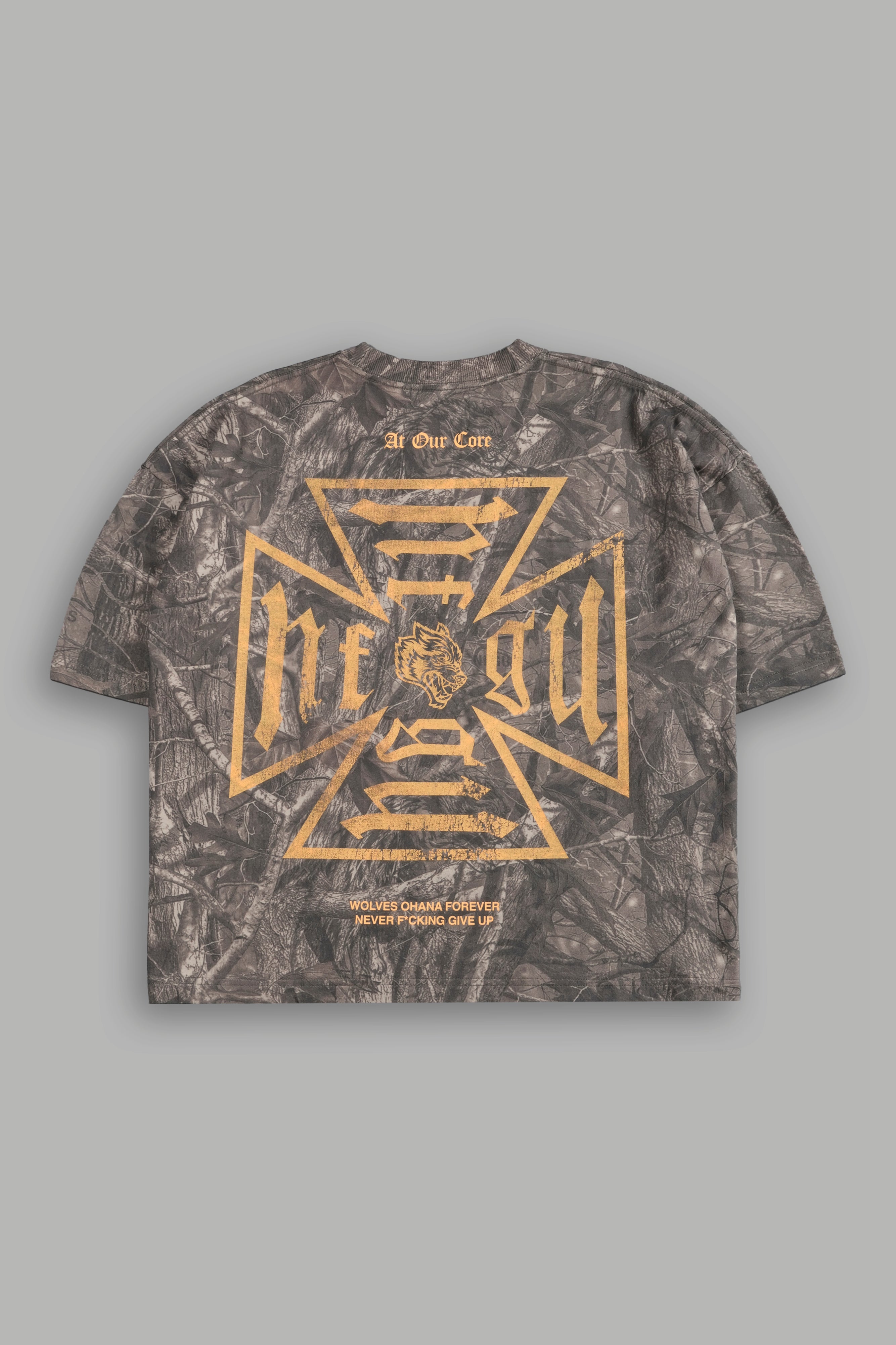 Loyal to the Core Grunge Box Cut Tee in Dusk Moss Driftwood Forest Camo