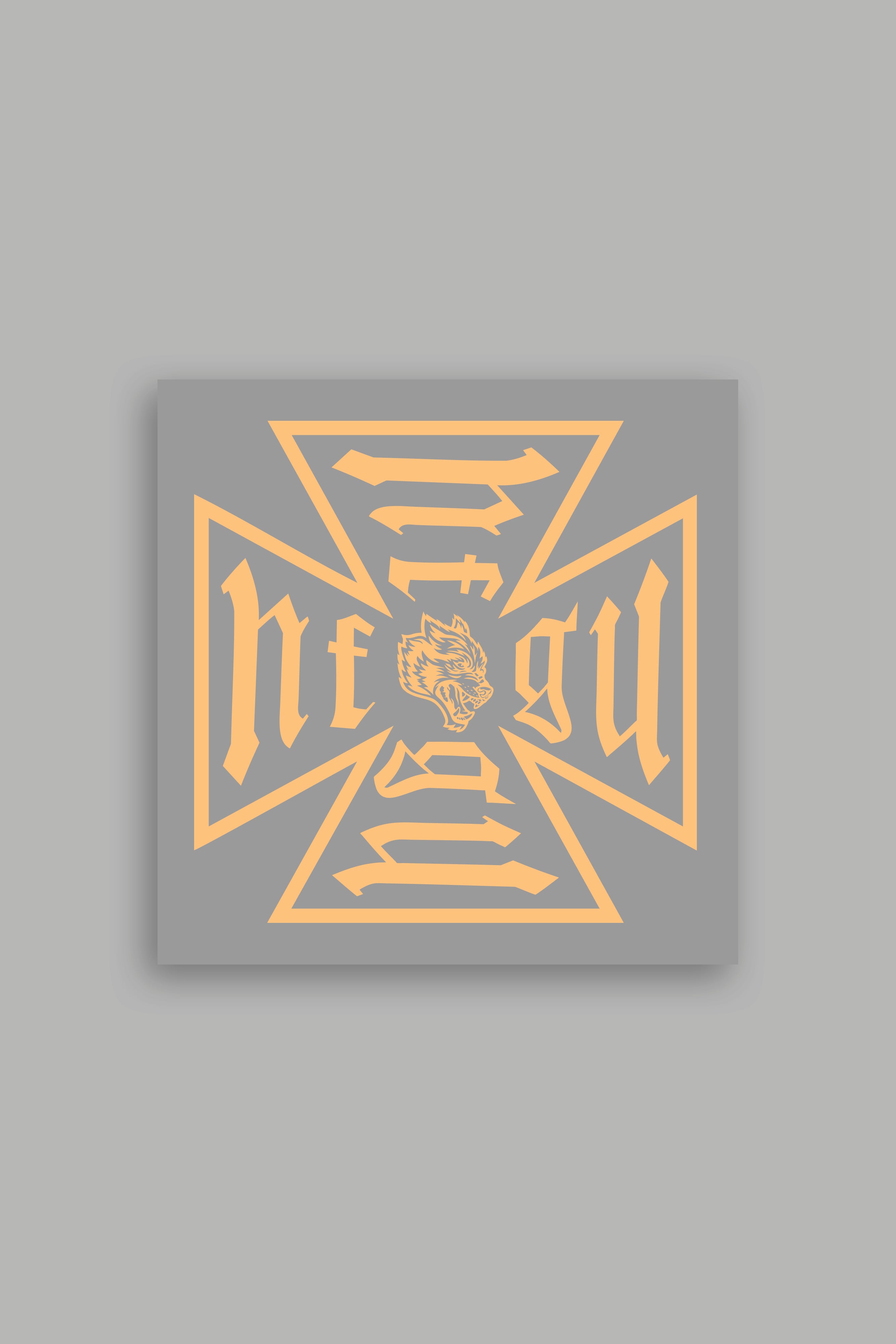 Core Small Sticker in Orange