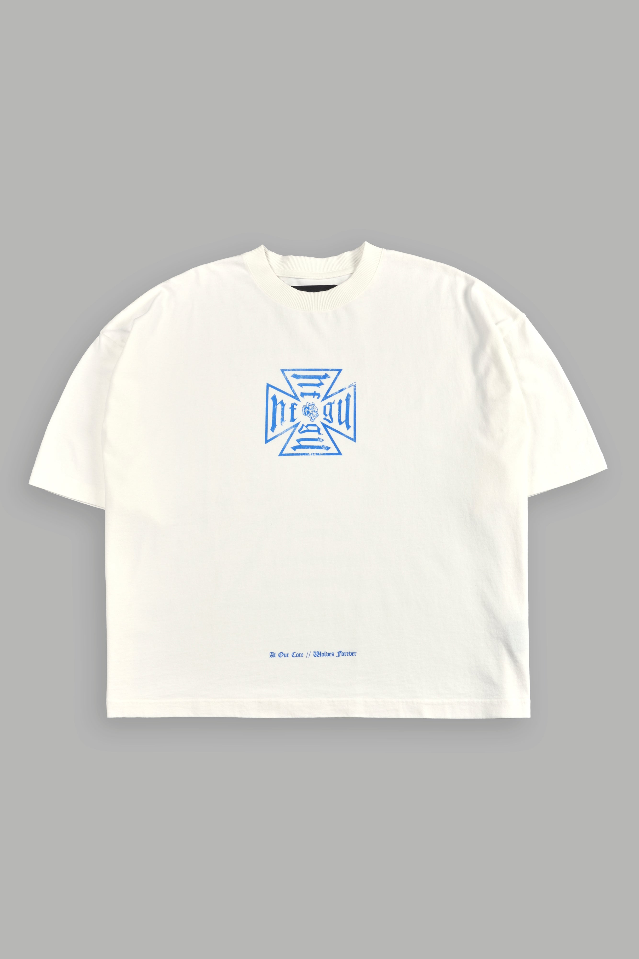 Loyal to the Core Grunge Box Cut Tee in Cream