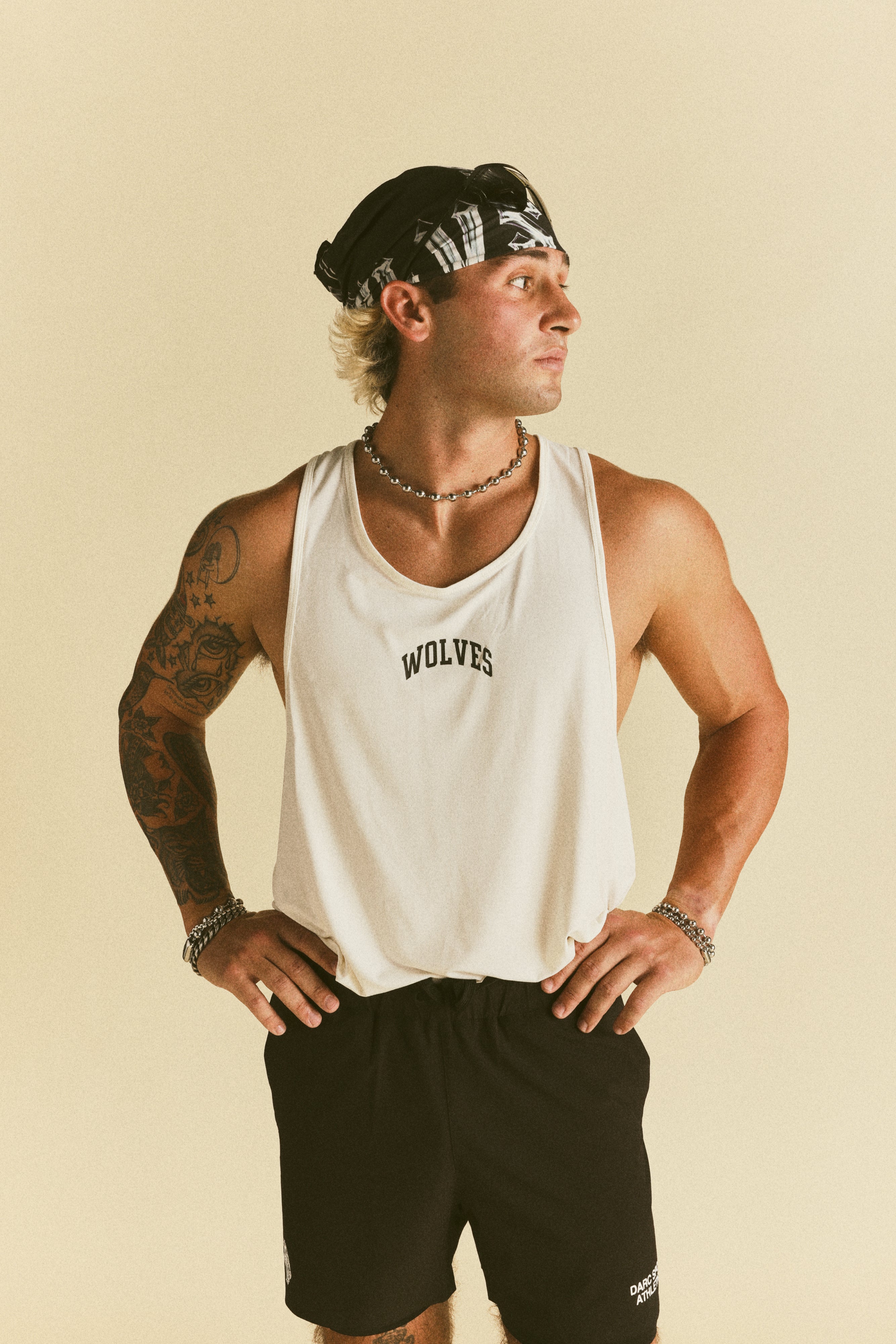 Loyalty Forever "Dry Wolf" Drop Tank in Cream