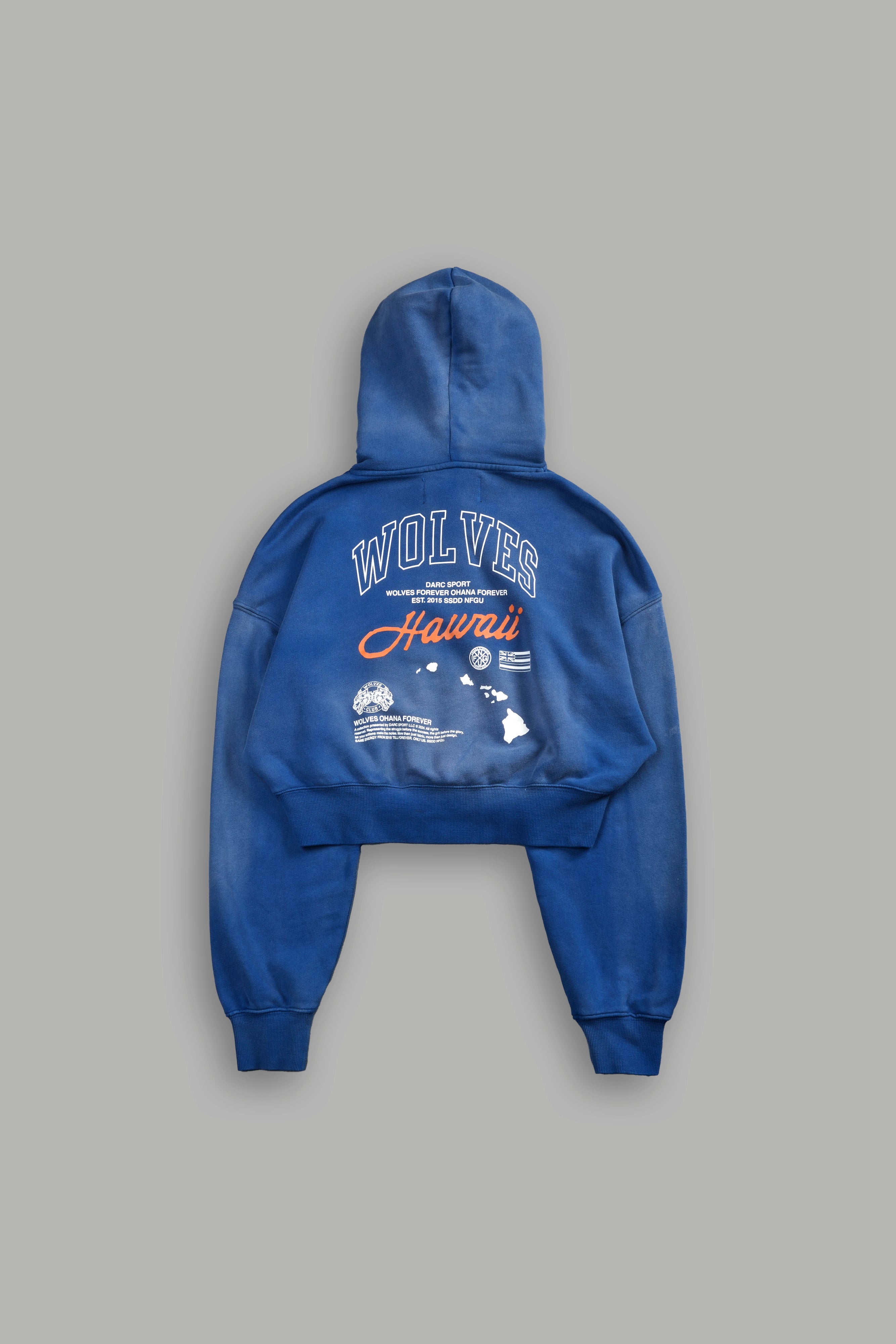 Wolves Hawaii "Ava" Hoodie in Darc Cobalt Sun Fade