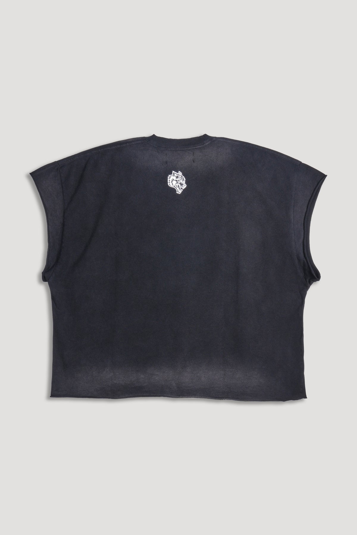 Since Day One "Grunge" Cut Off Tee in Black Drift Wash