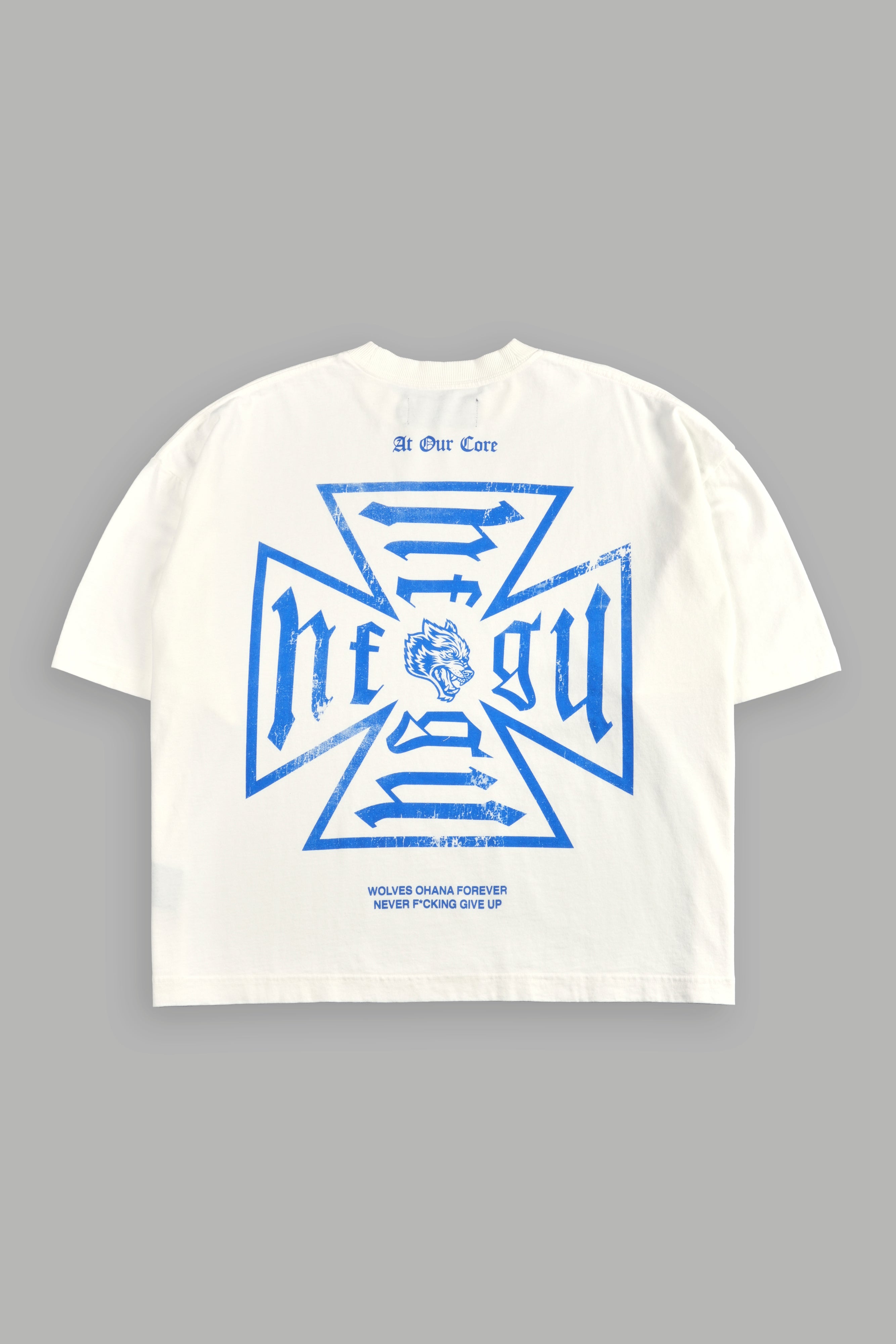 Loyal to the Core Grunge Box Cut Tee in Cream