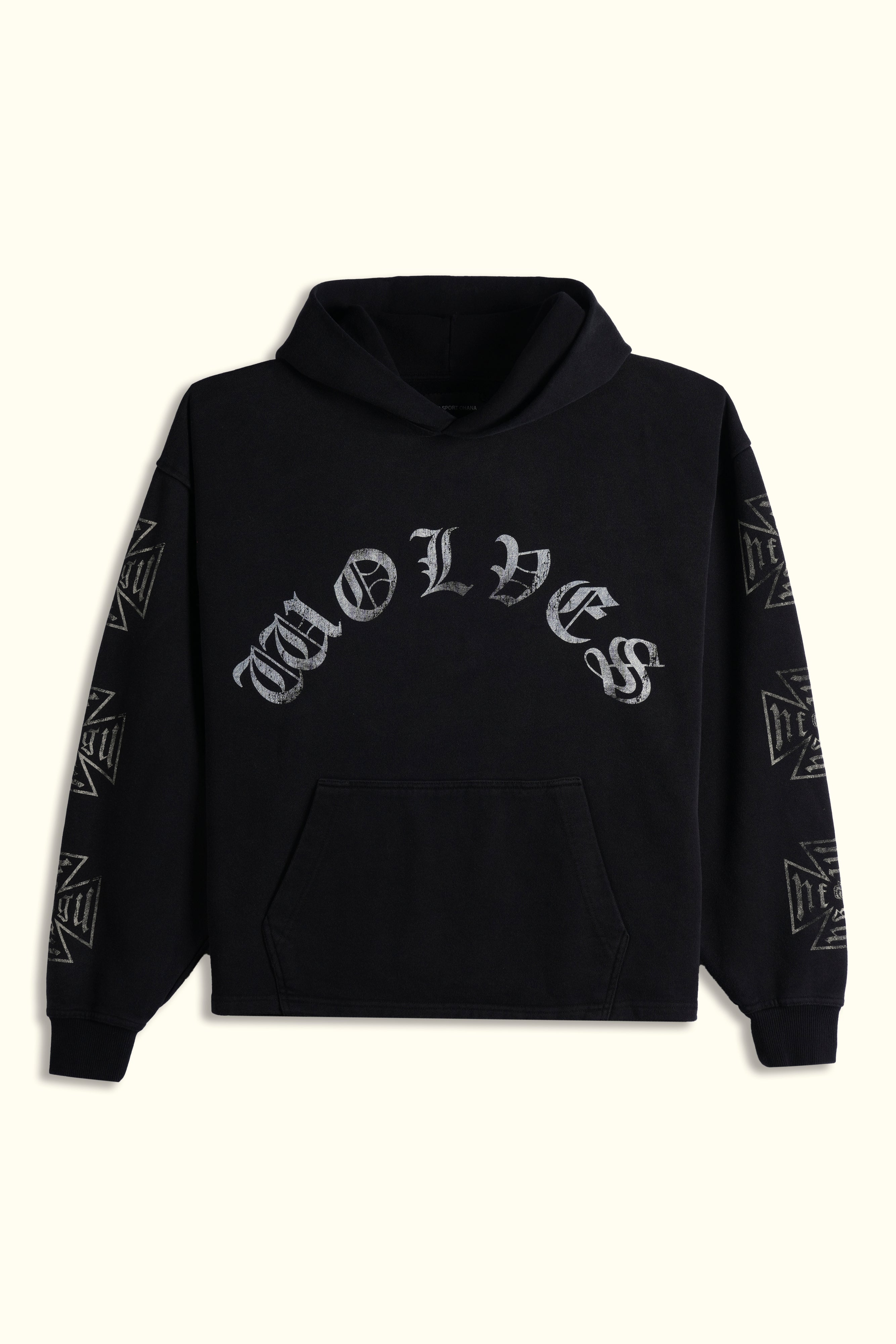 Core Chopper "Moaty" Hoodie in Black Drift Wash