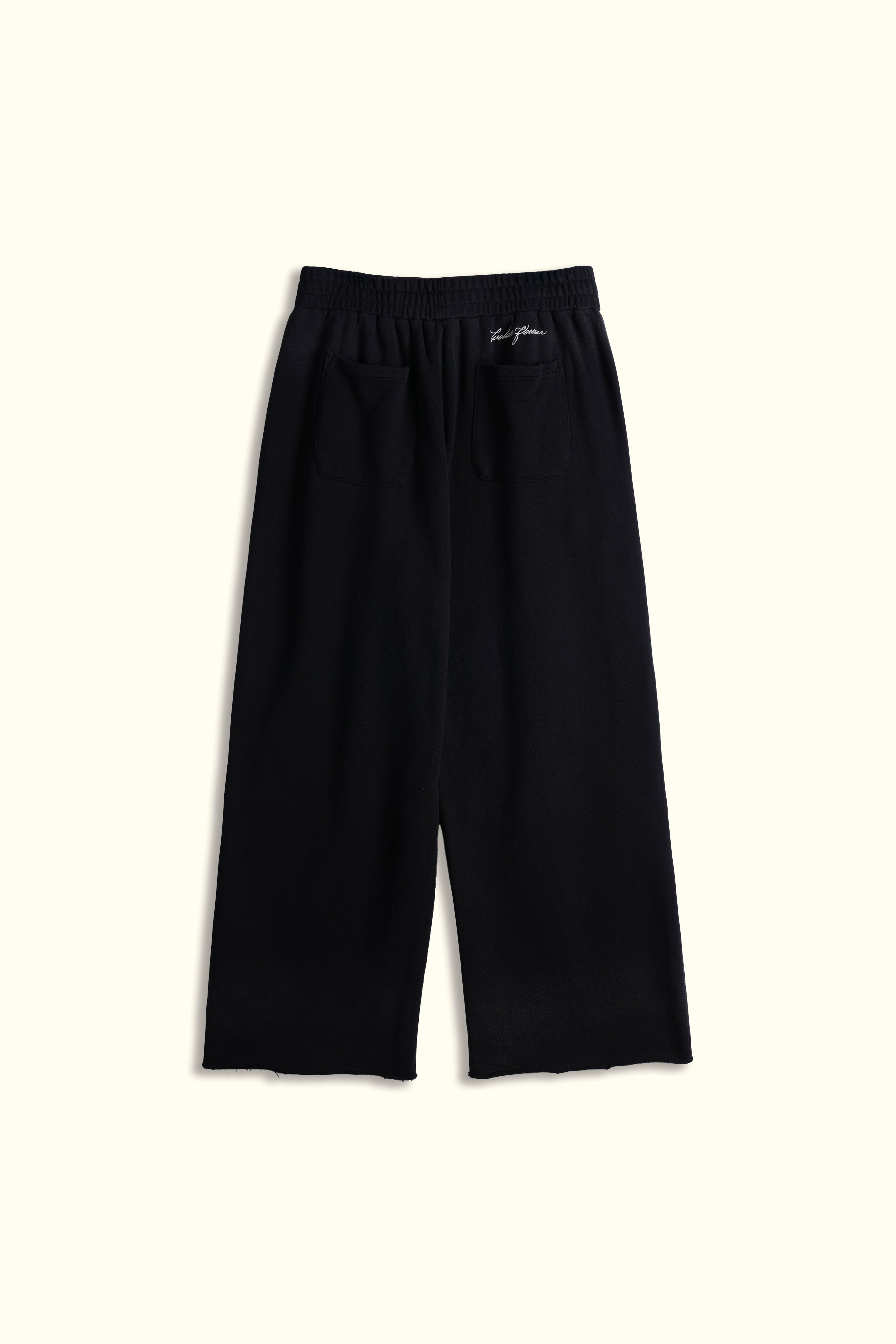 Chopper Patch Moaty Sweat Pants in Black Drift Wash