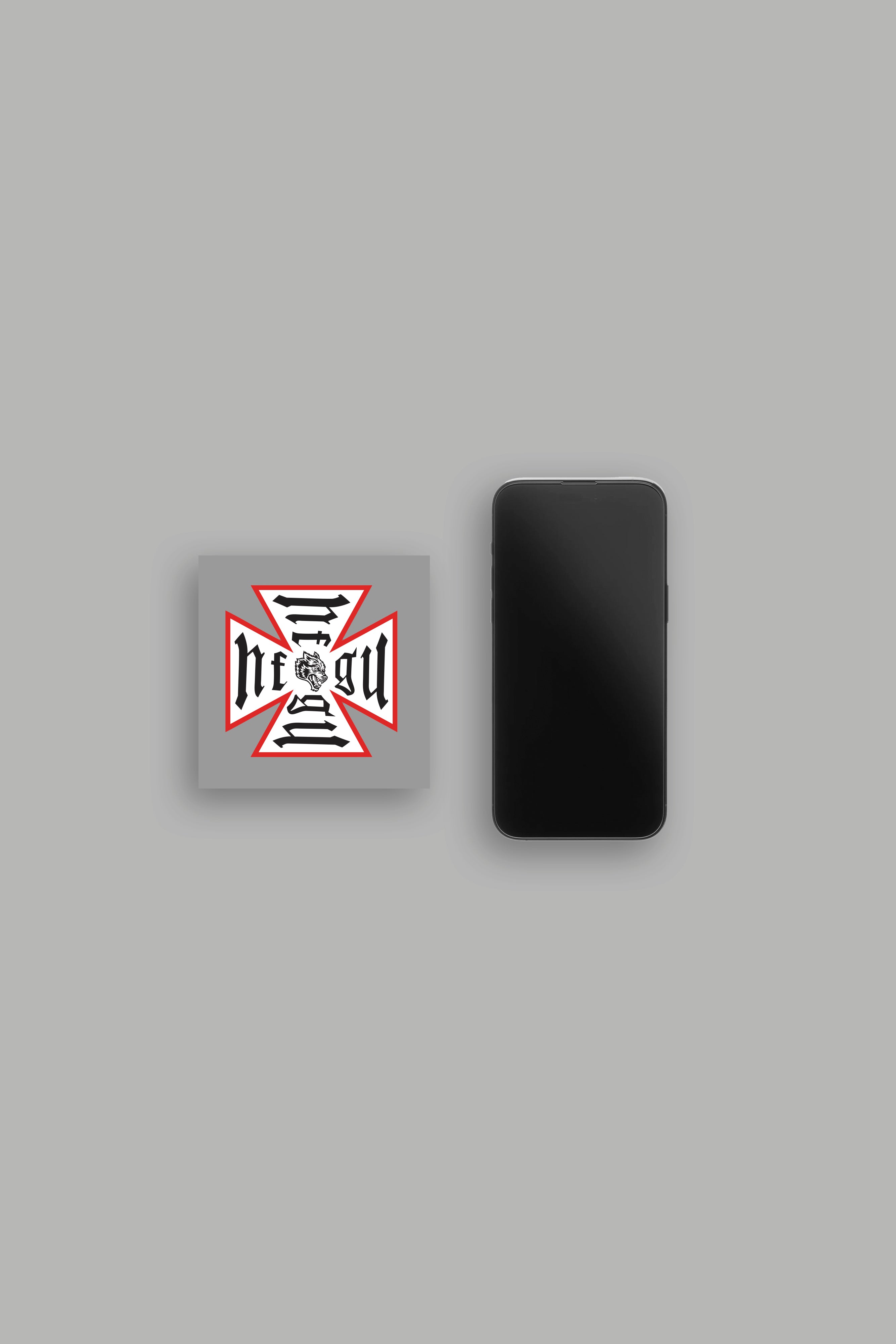 Core Small Sticker in White/Red/Black