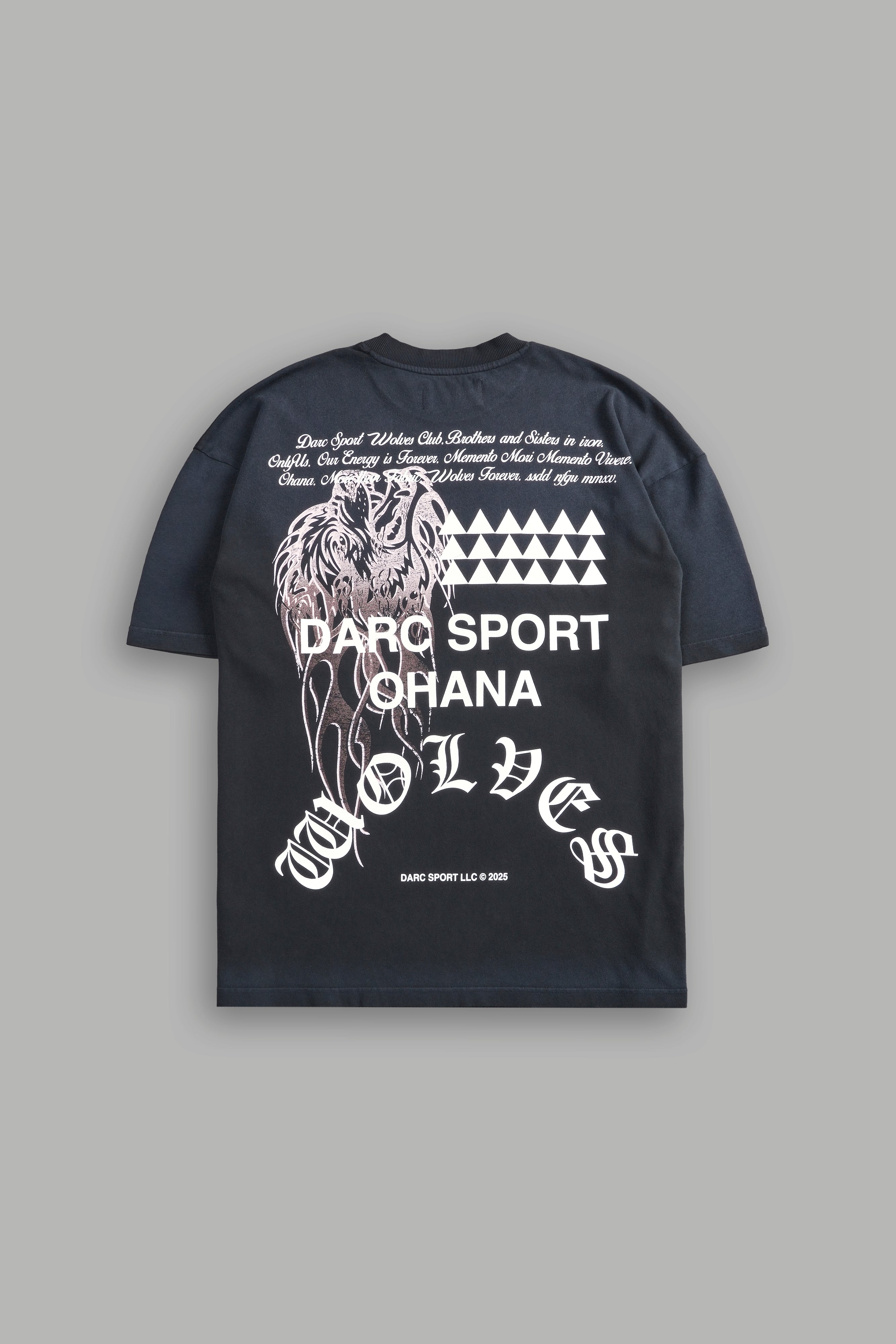 Wolves Mana "Premium" Oversized Tee in Darc Ash Sun Fade