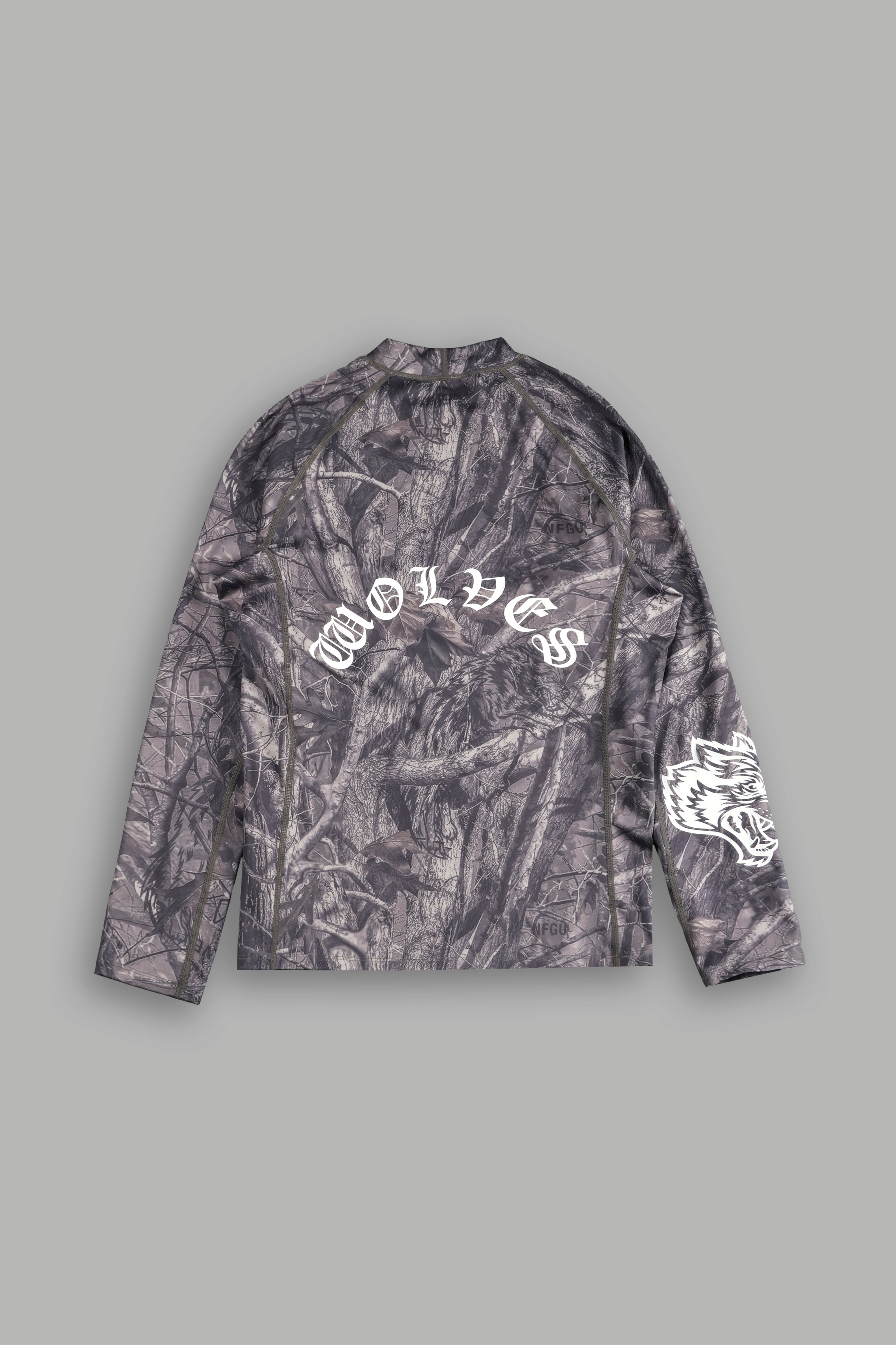 Core Rash Guard in Dusk Moss Driftwood Forest Camo