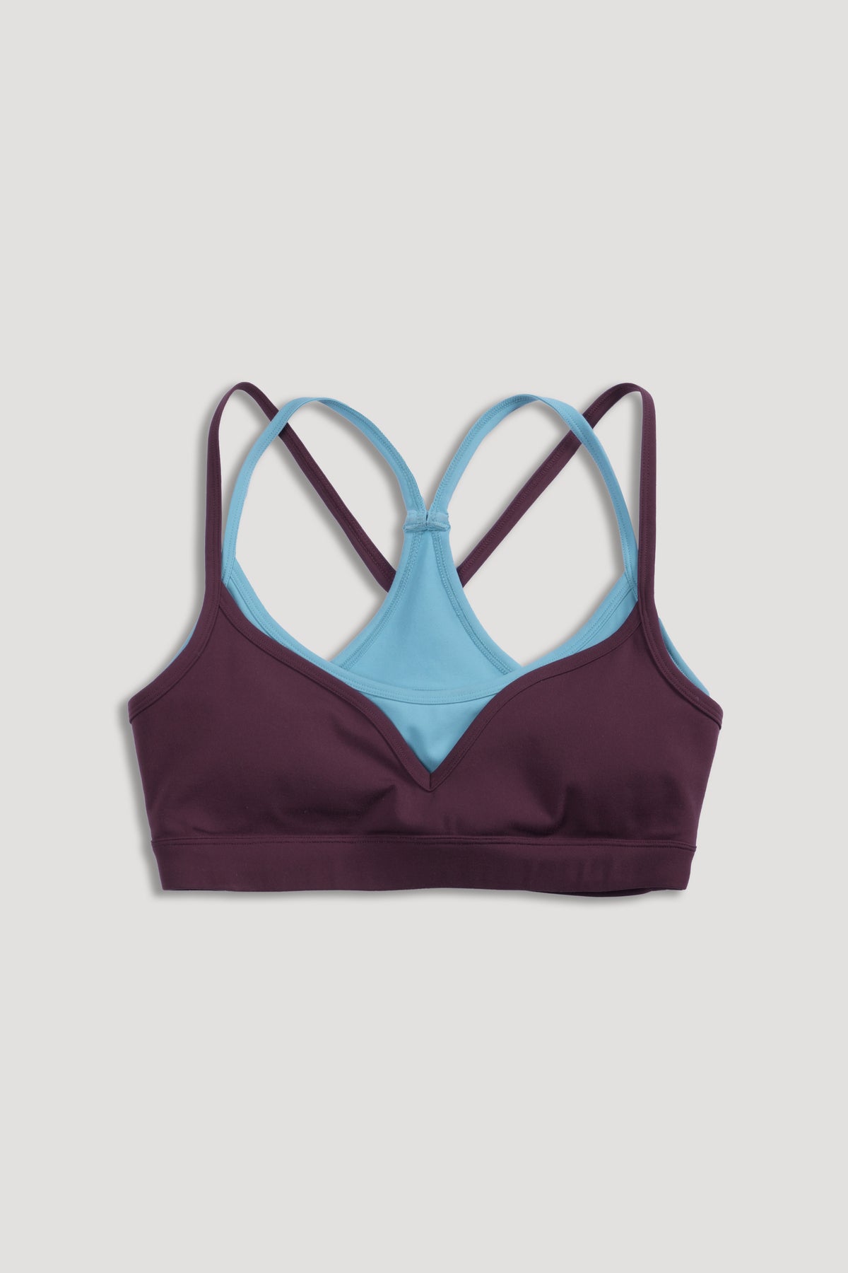 Wolf "Juliette" Energy Double Bra in Fig/Dusty Turquoise