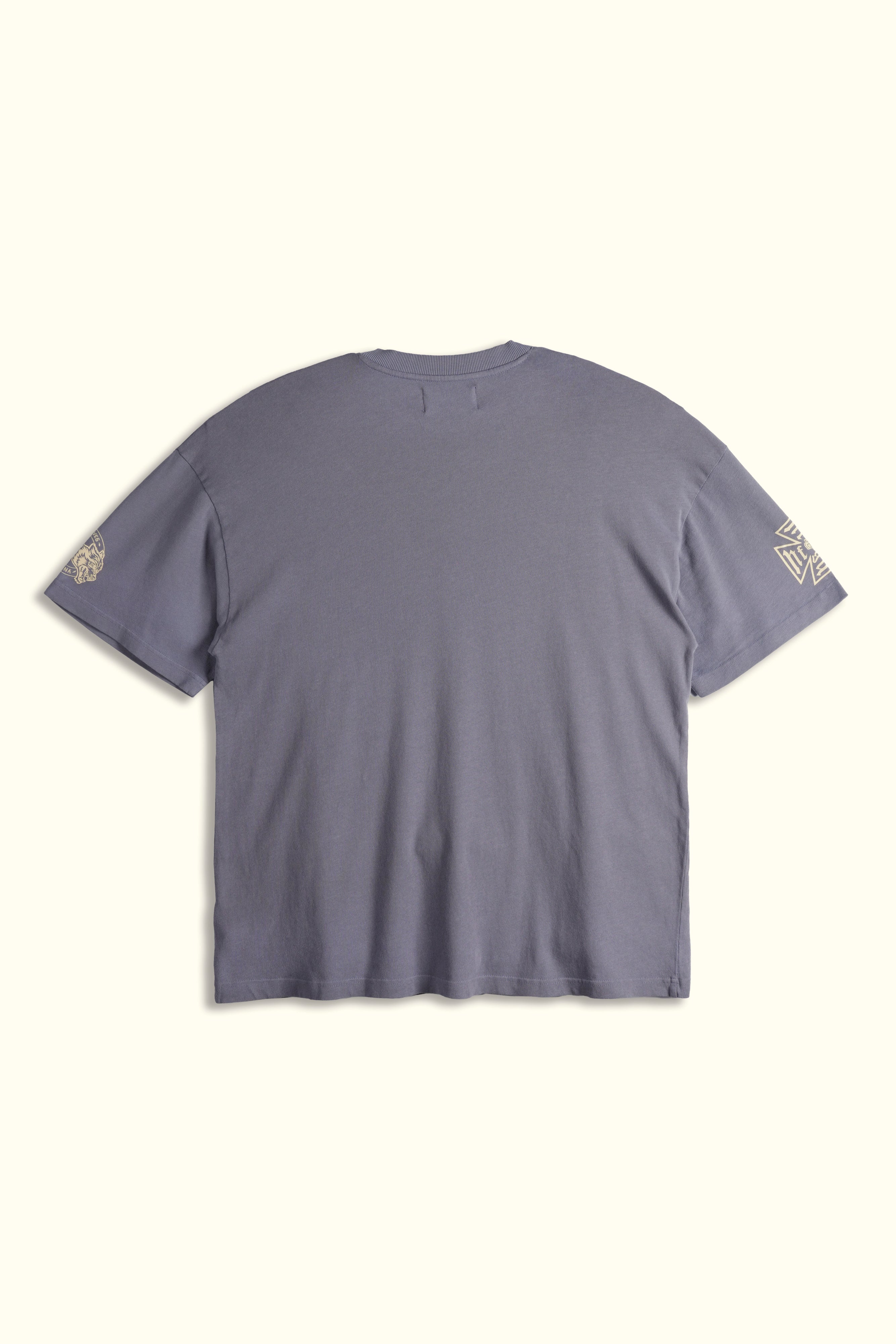 Ohana Wolf "Premium" Oversized Tee in Norse Purple Drift Wash