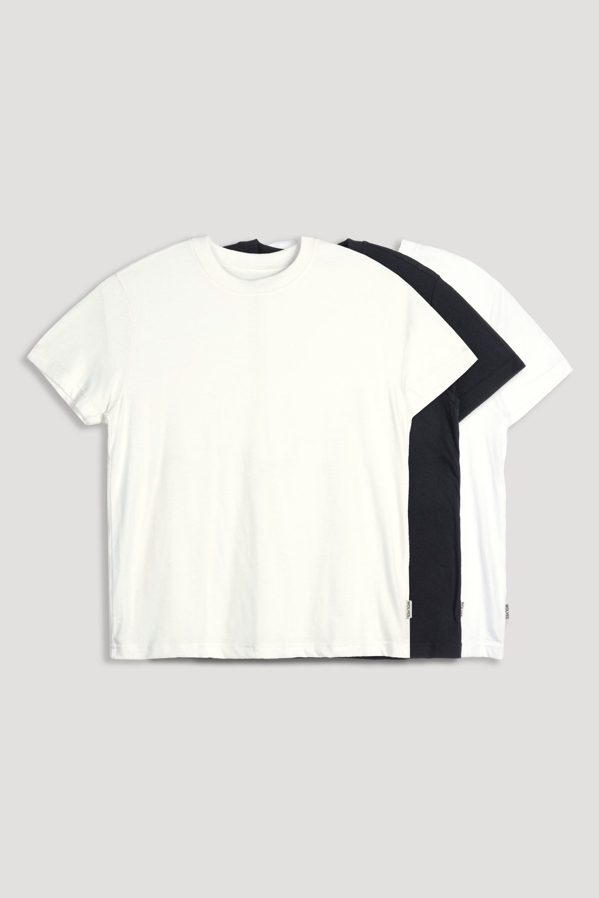 Forever J. Dean Tee 3-Pack in White/Cream/Black