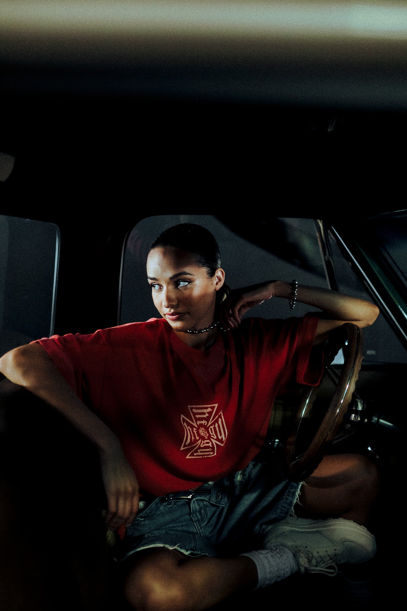 Loyal to the Core "Premium" Oversized Tee in Roman Red Drift Wash