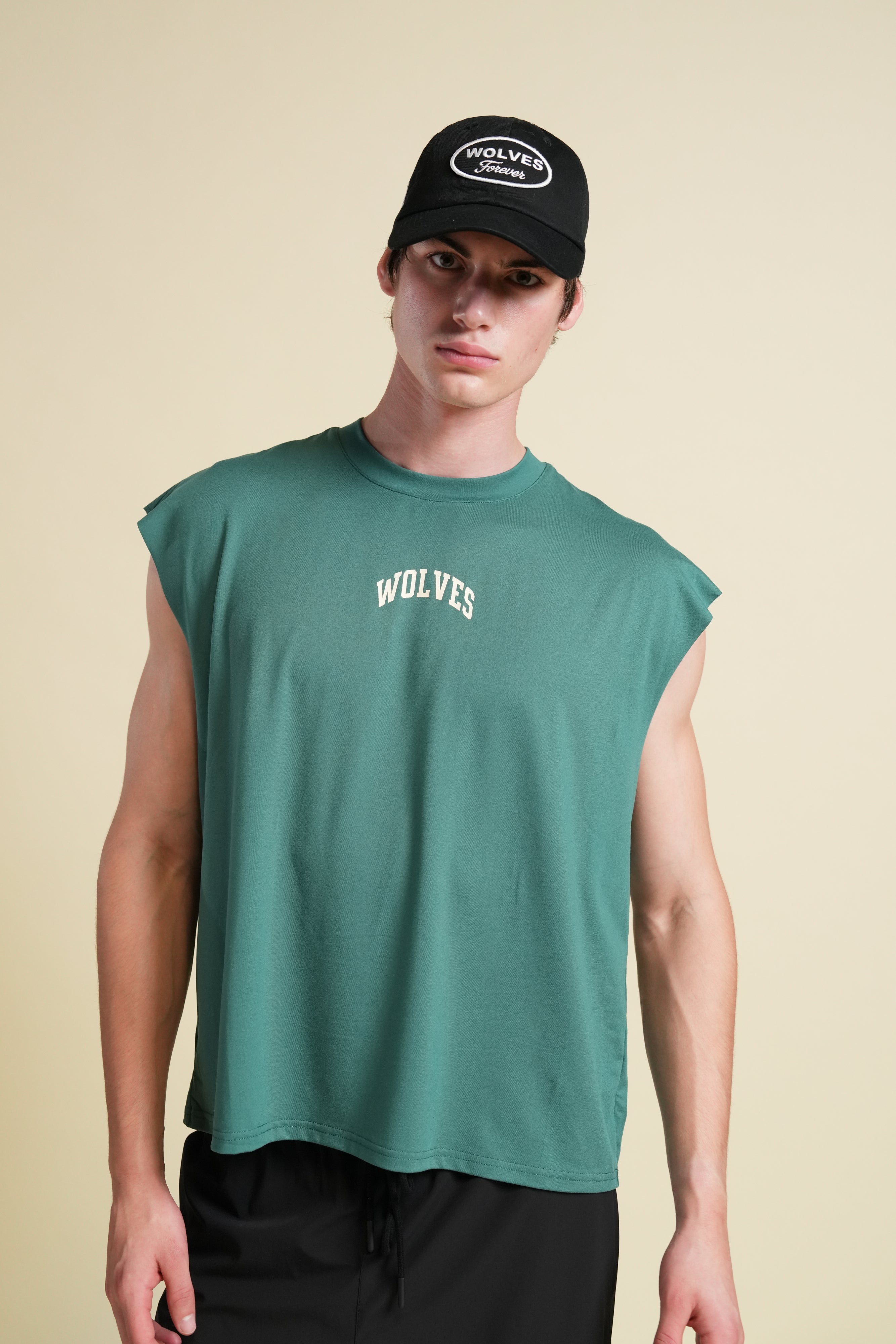 Loyalty Forever "Dry Wolf" Cropped Muscle Tee