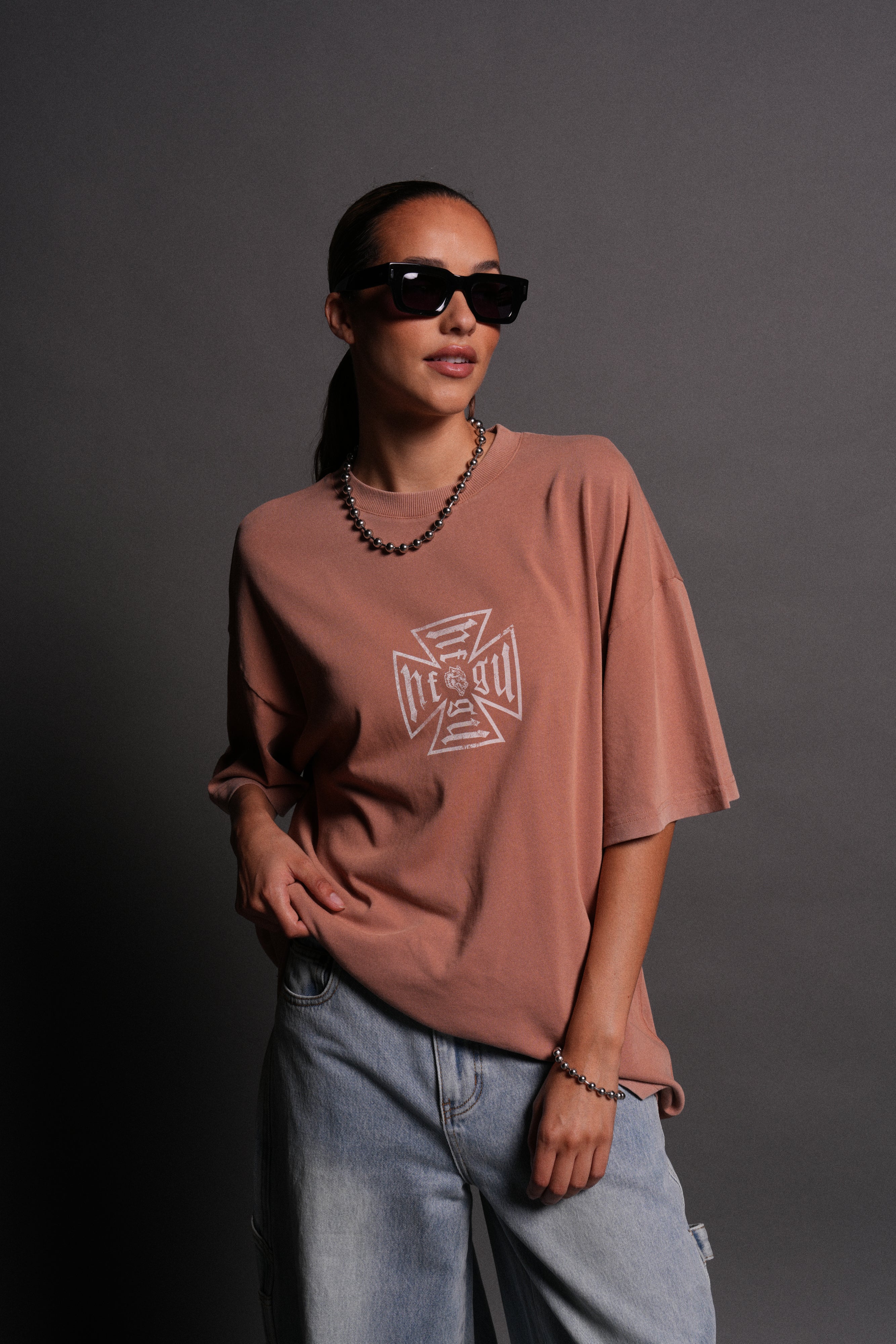 Loyal to the Core "Premium" Oversized Tee in Desert Rose