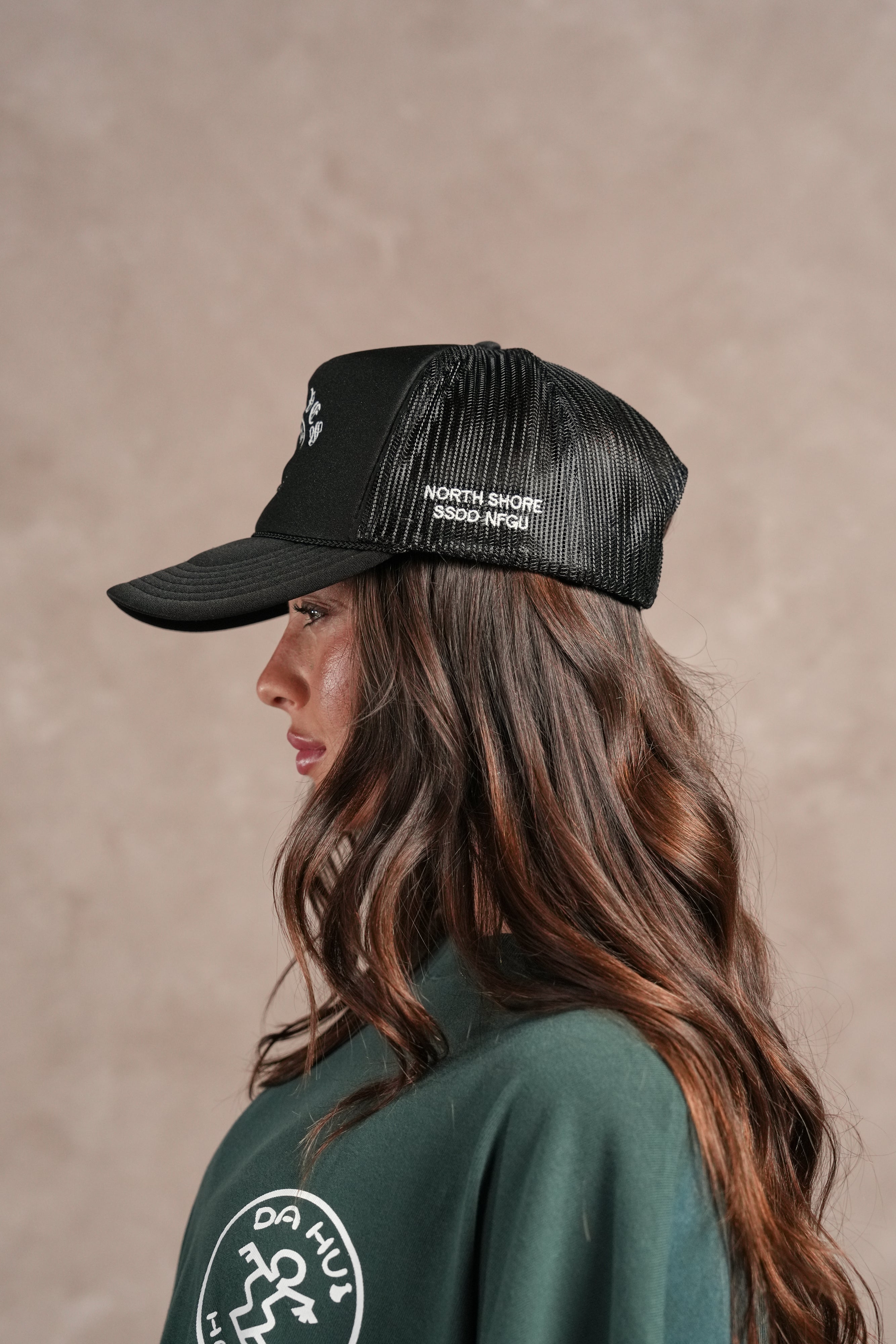 Darc Sport X Da Hui Trucker Hat in Black