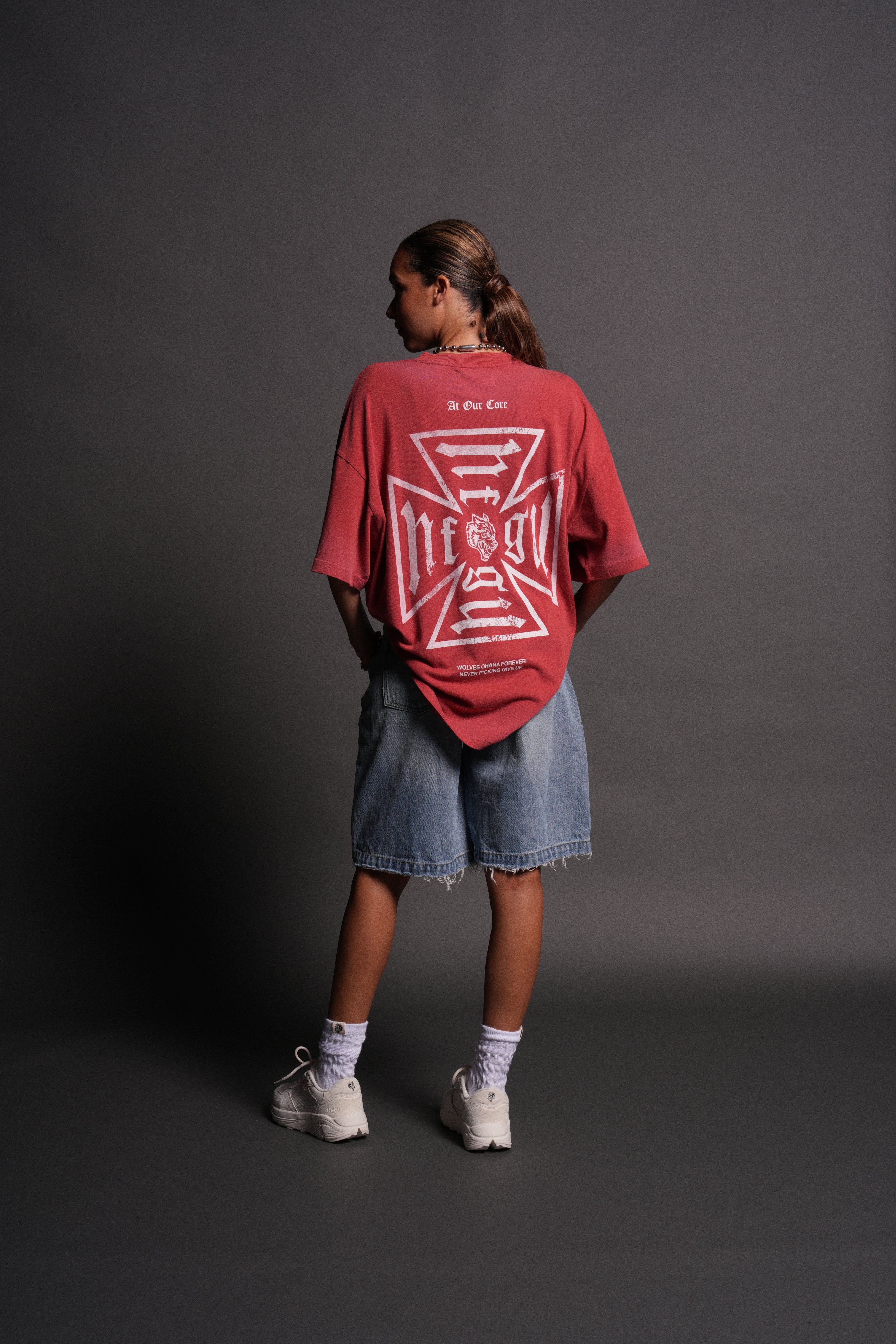 Loyal to the Core "Premium" Oversized Tee in Roman Red Drift Wash
