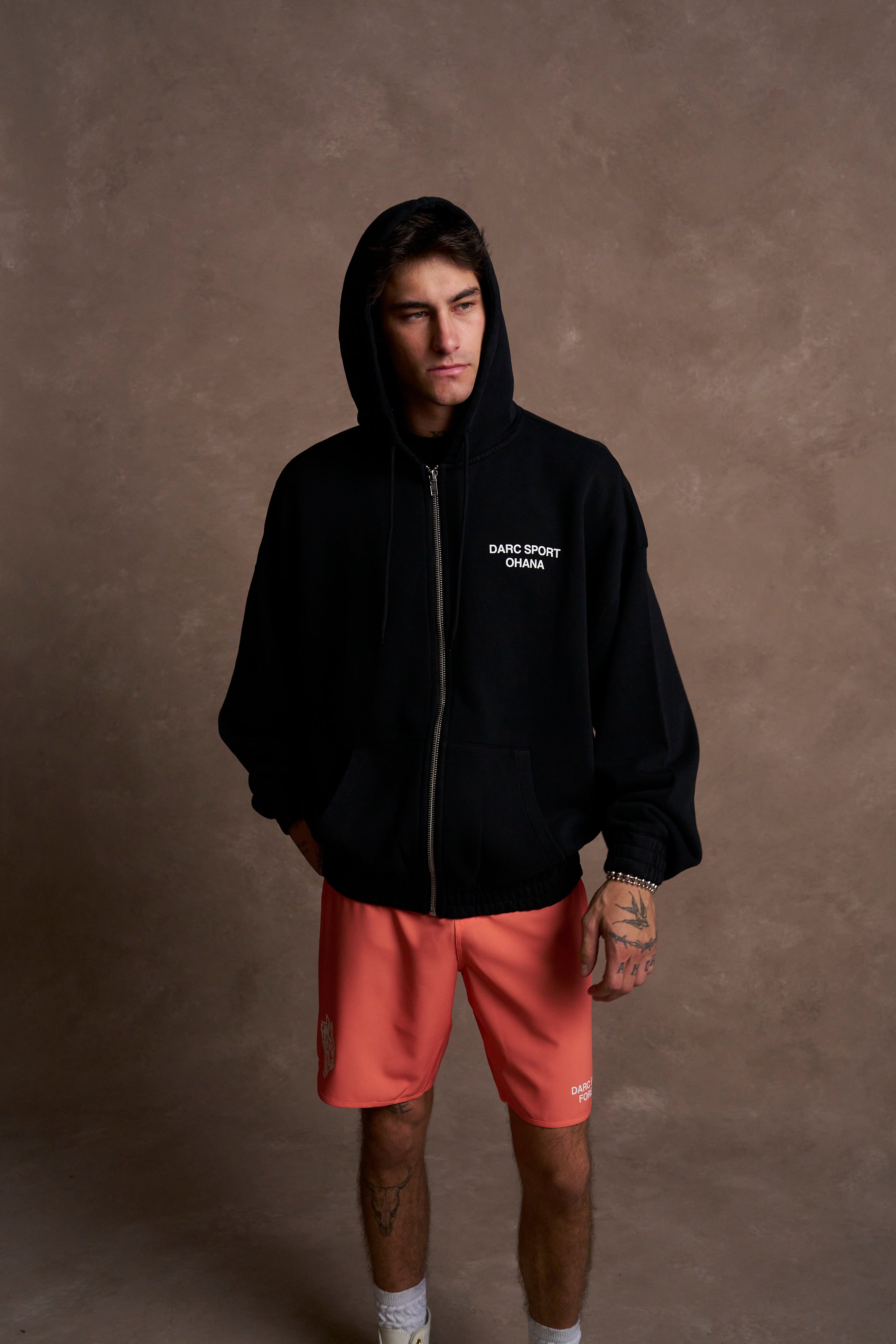 Darc Sport Forever Board Shorts in Neon Coral/Yellow Orange