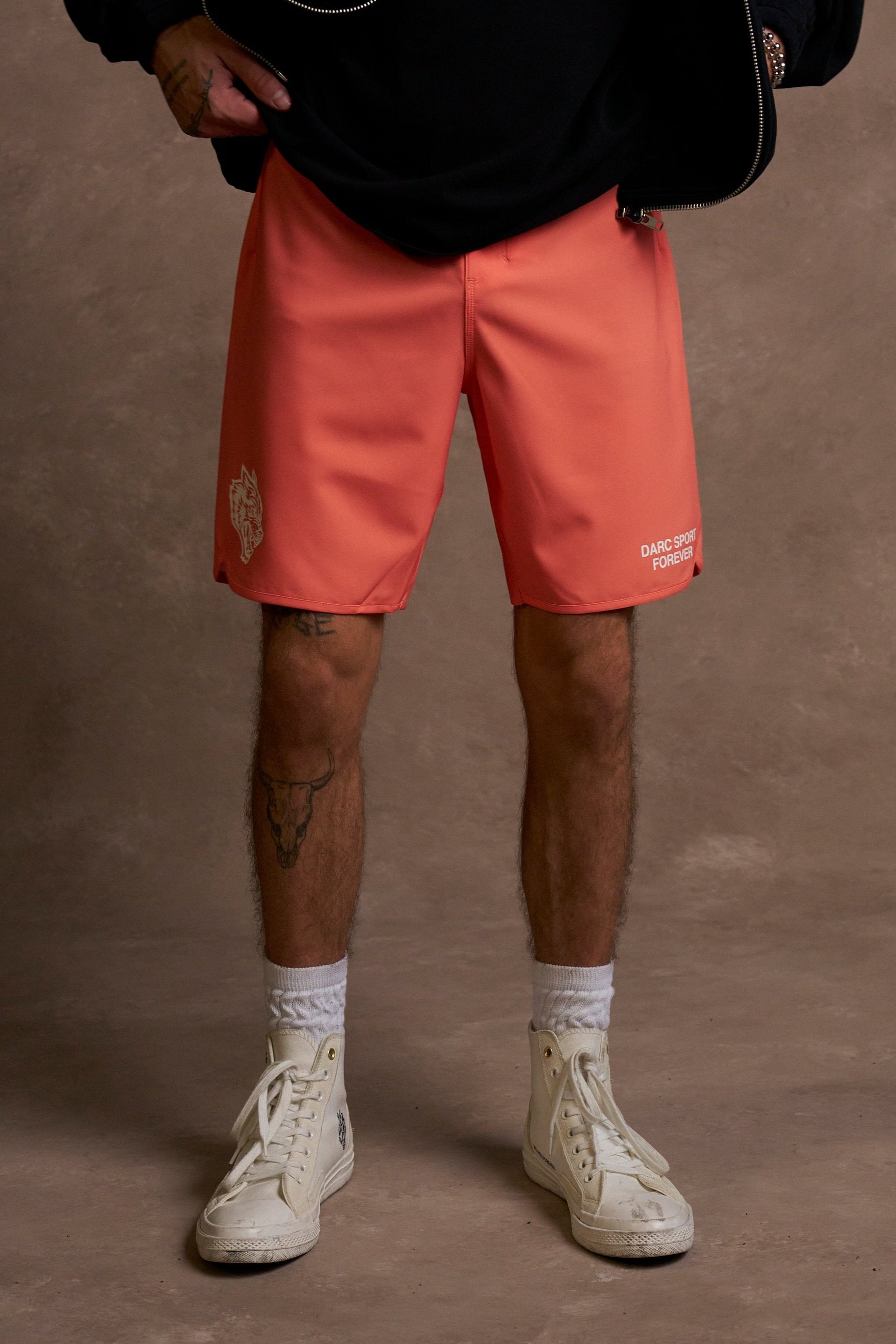 Darc Sport Forever Board Shorts in Neon Coral/Yellow Orange