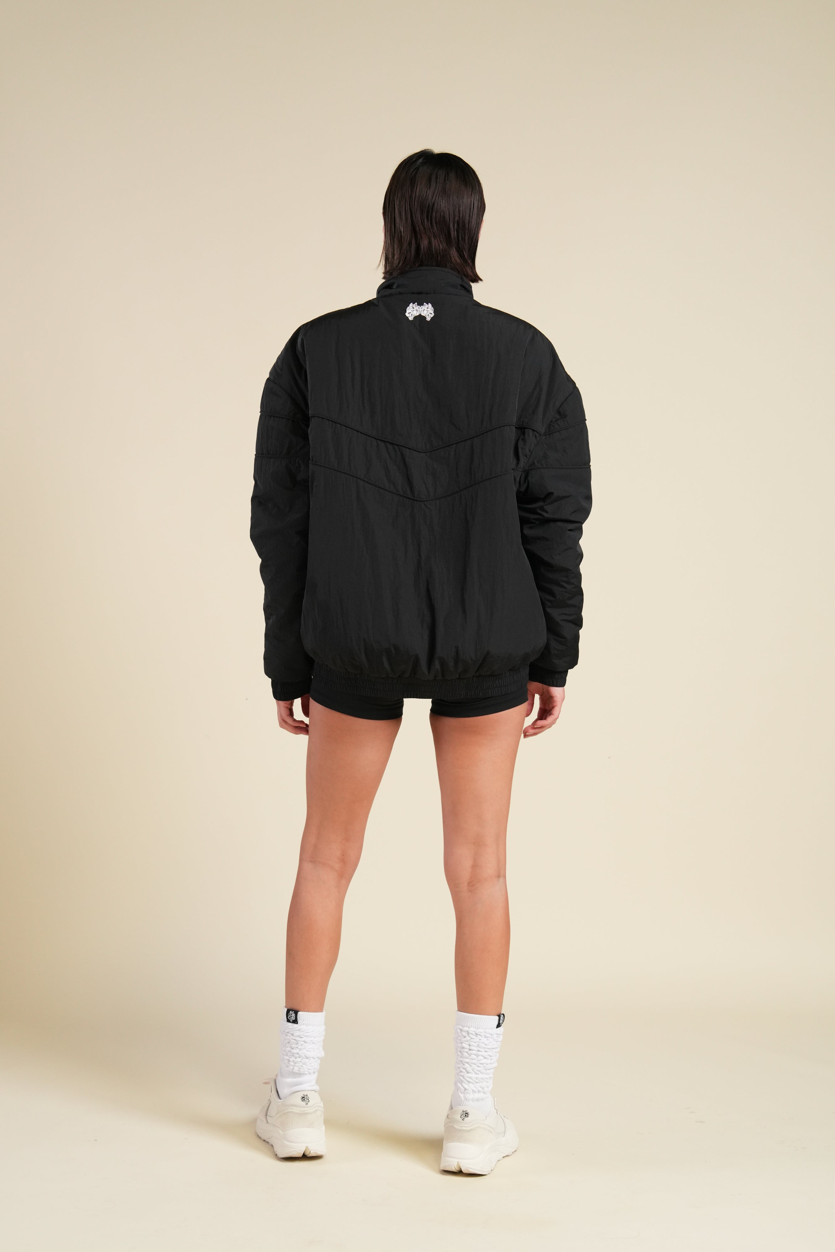 Cursive Wolves She Sherpa Lined Balboa Jacket