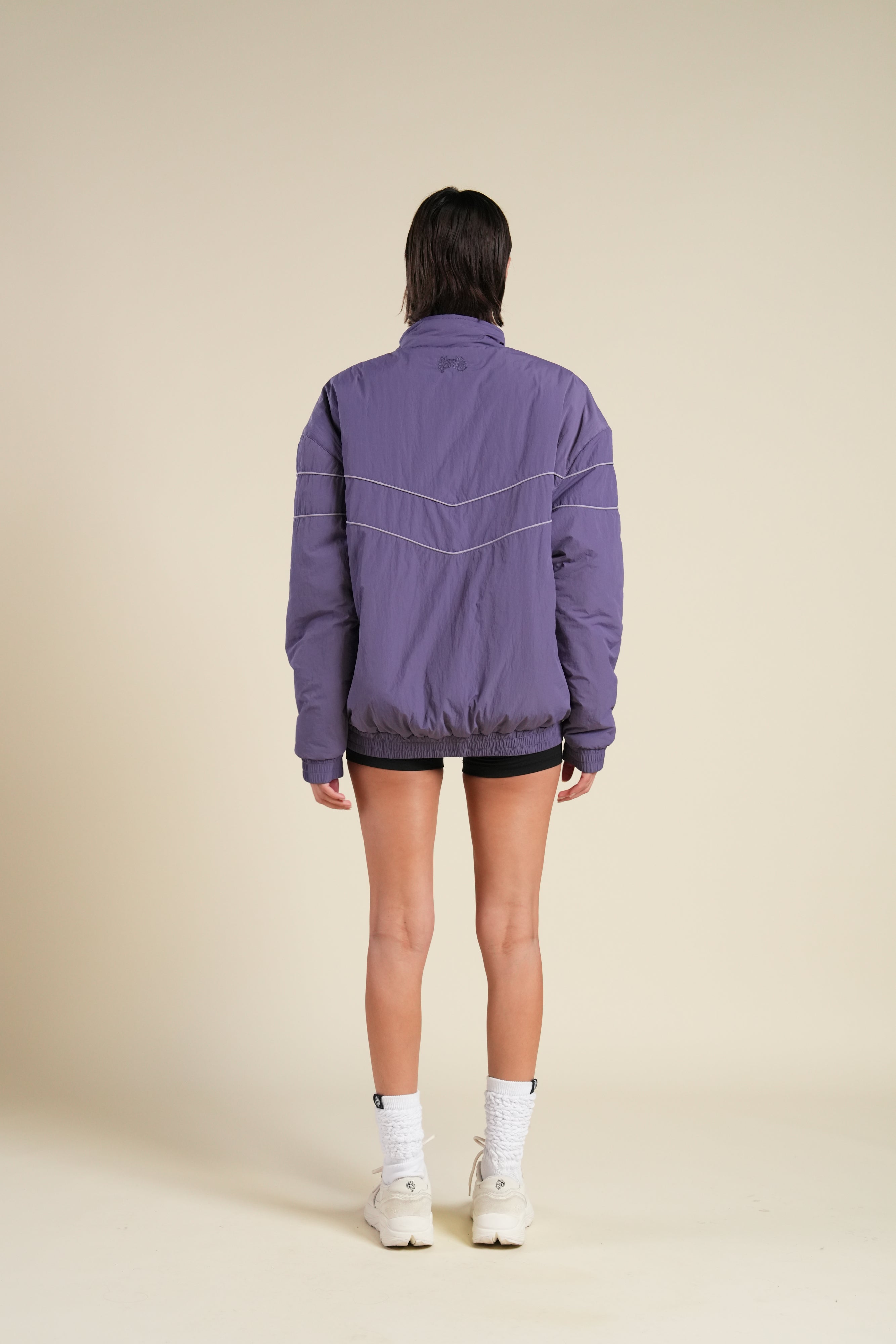 Cursive Wolves She Sherpa Lined Balboa Jacket