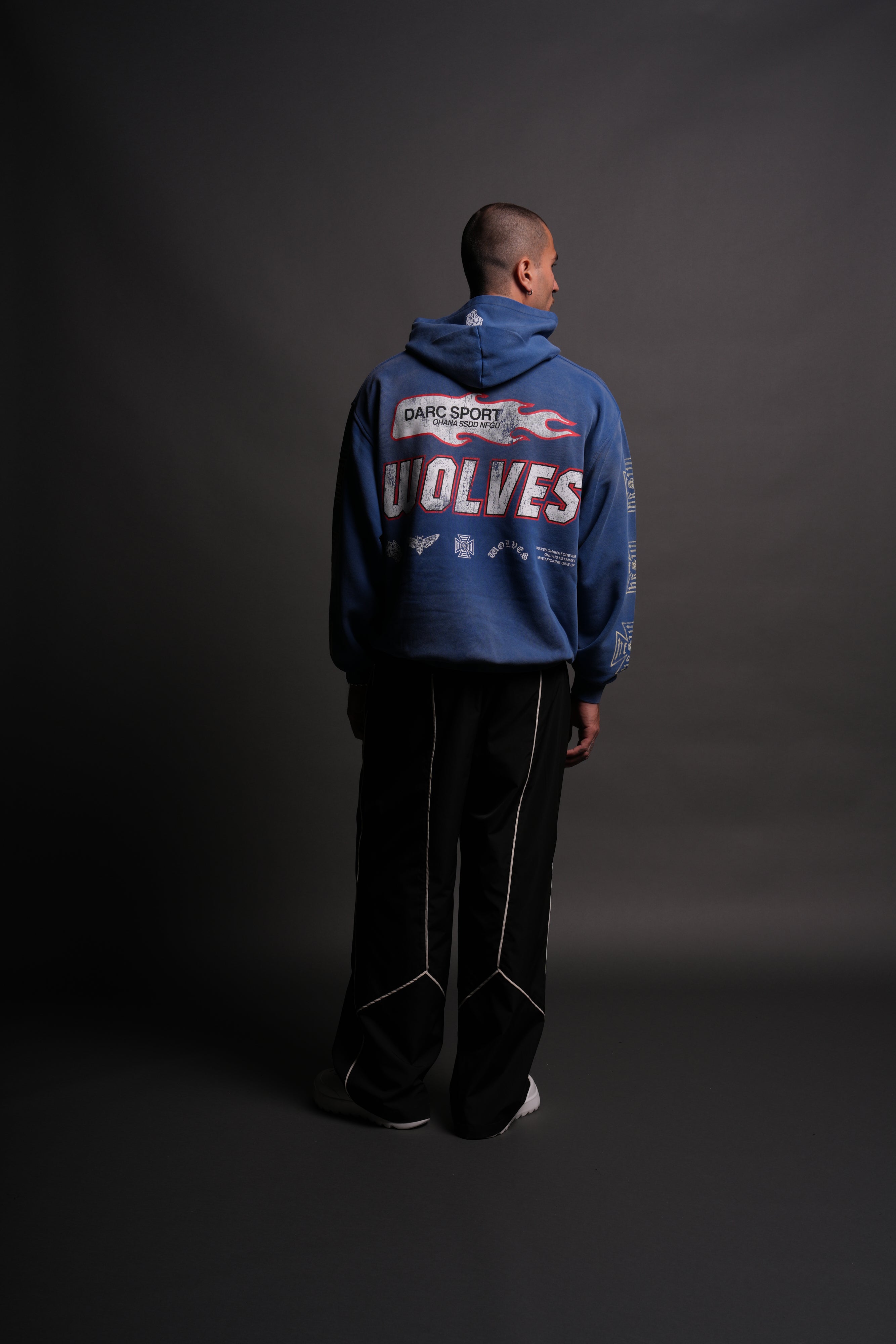 Full Send "Pierce" Hoodie in Darc Cobalt Drift Wash