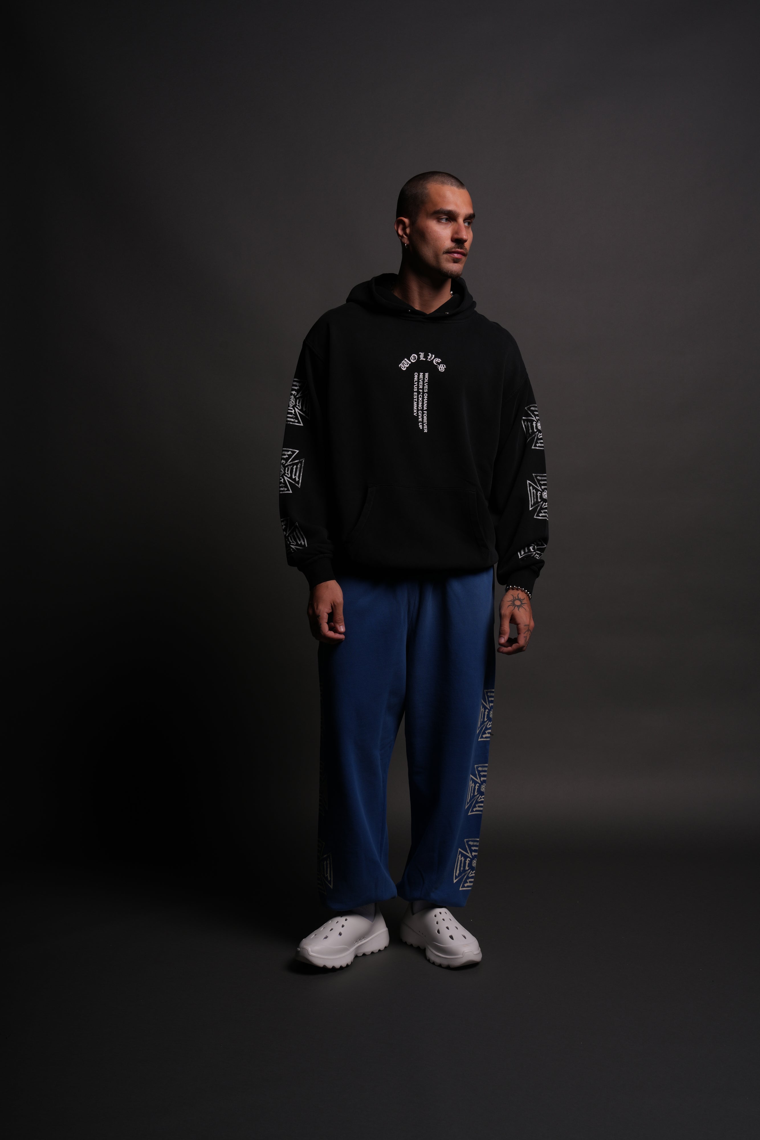 Full Send "Pierce" Hoodie in Black Drift Wash