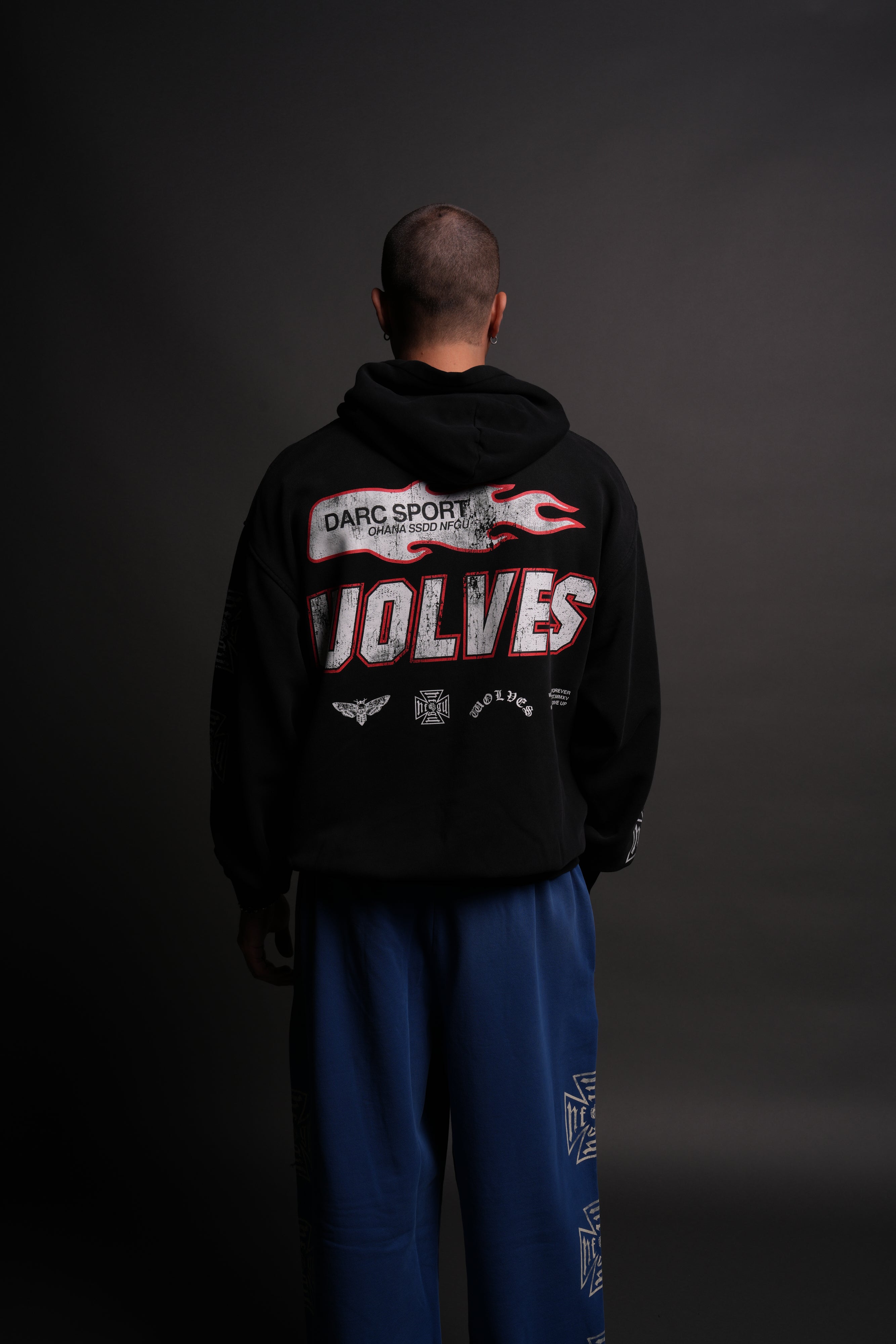 Full Send "Pierce" Hoodie in Black Drift Wash