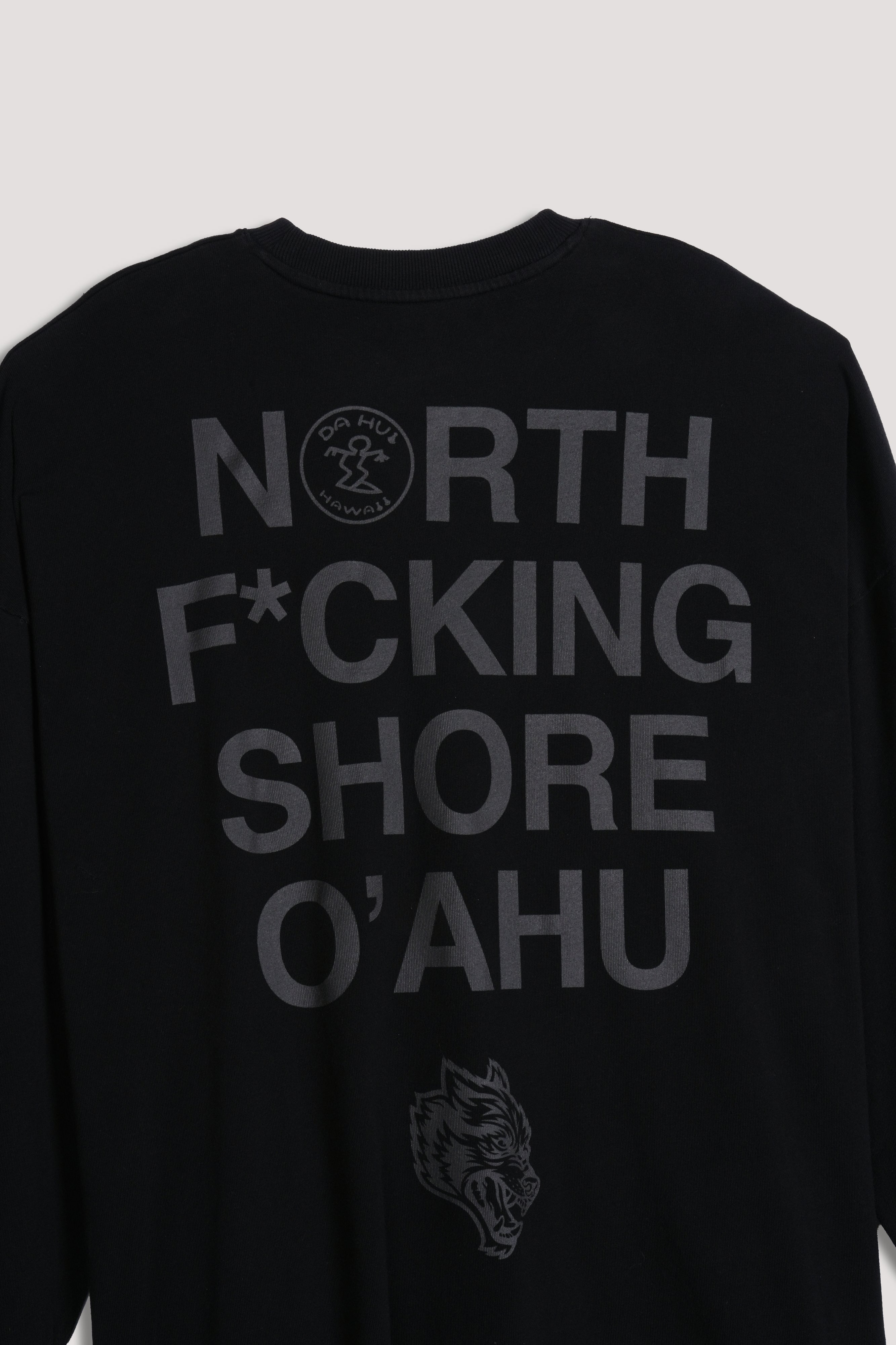 North F*Ckin Shore Premium Box Cut Ls Tee in Black