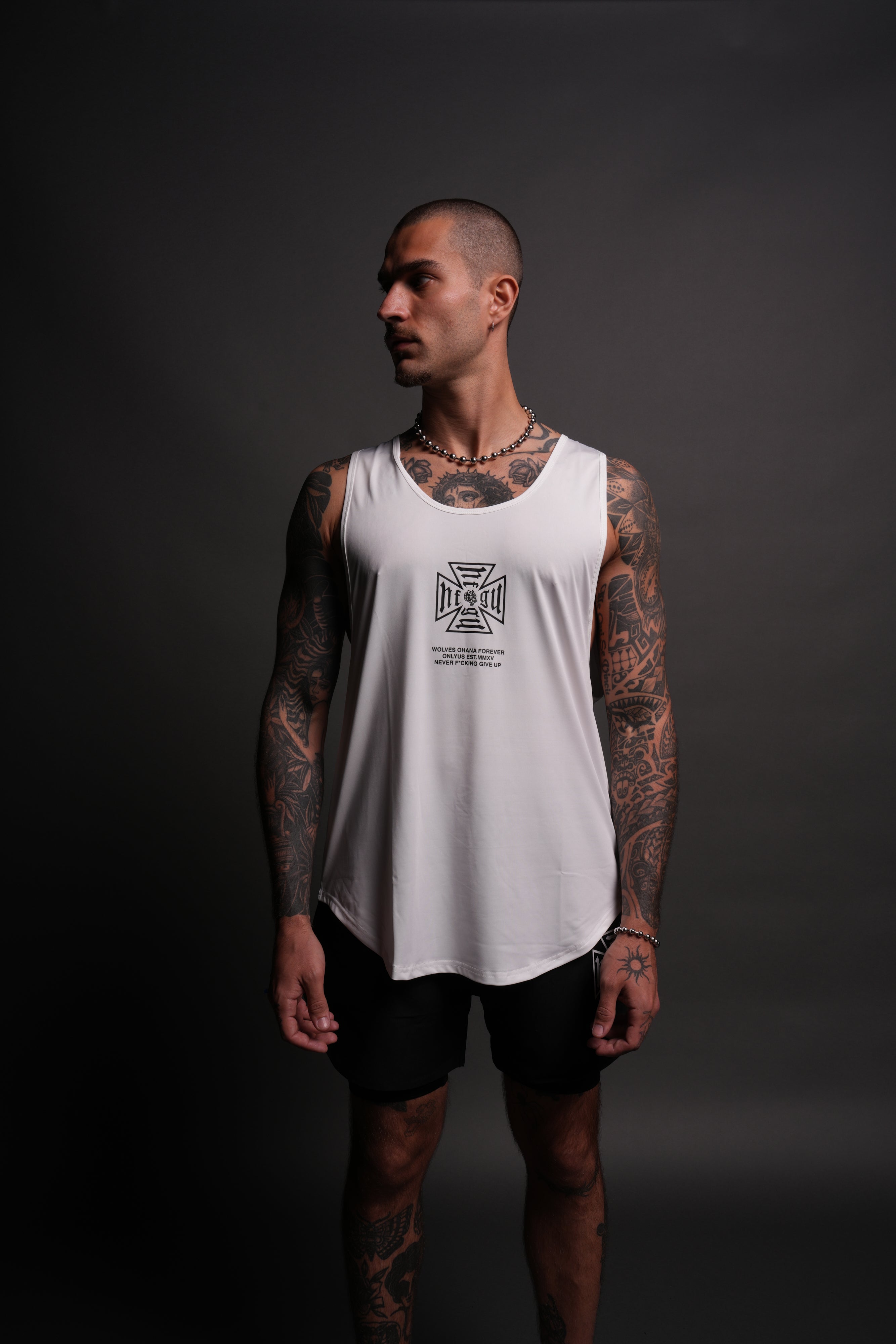 Core "Dry Wolf" (Drop) Tank in Cream