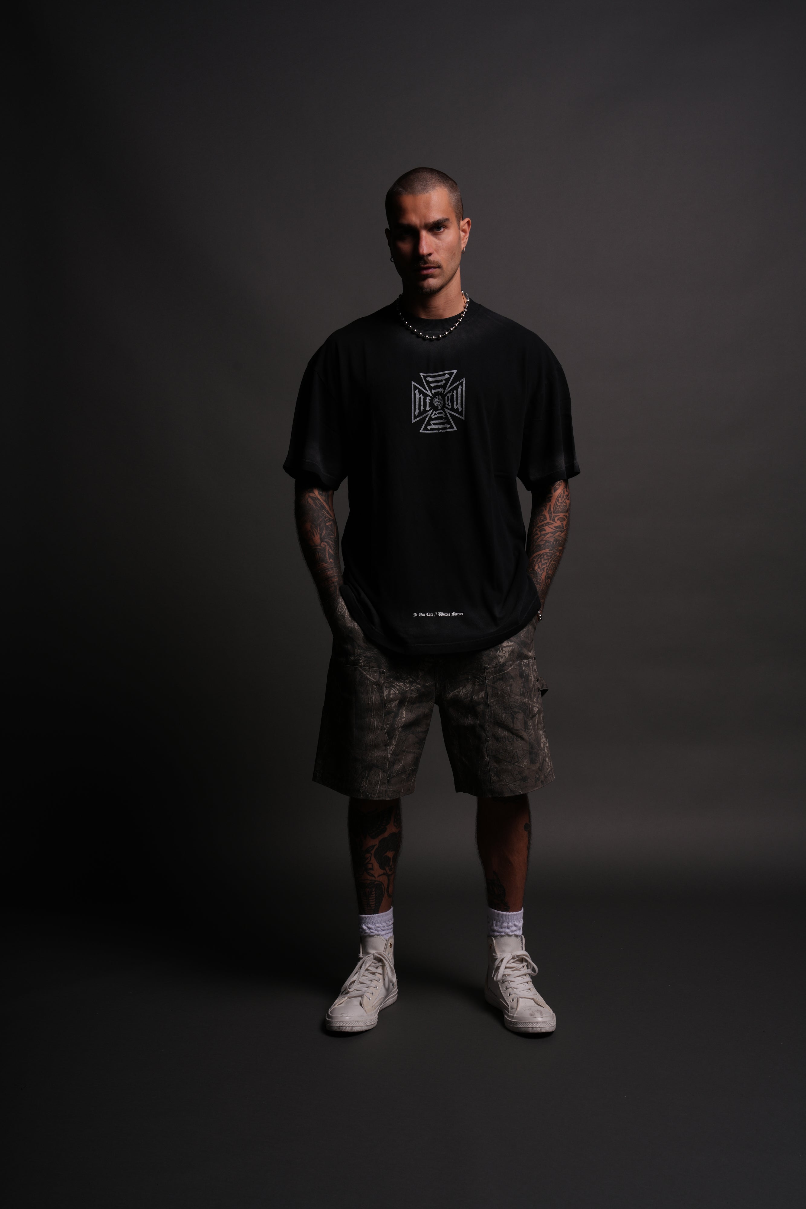 Loyal To The Core "Premium" Oversized Tee in Black Drift Wash