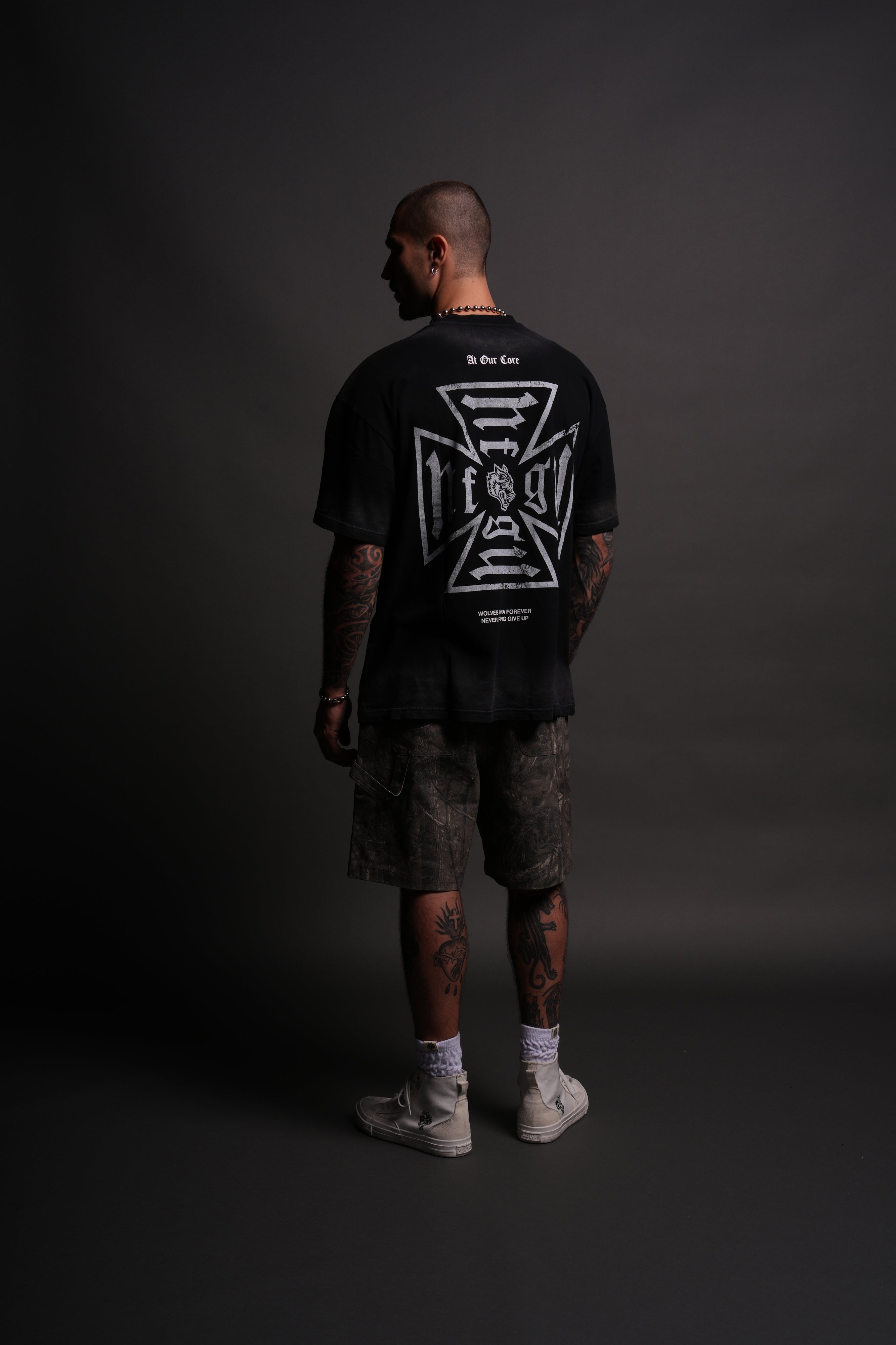 Loyal To The Core "Premium" Oversized Tee in Black Drift Wash