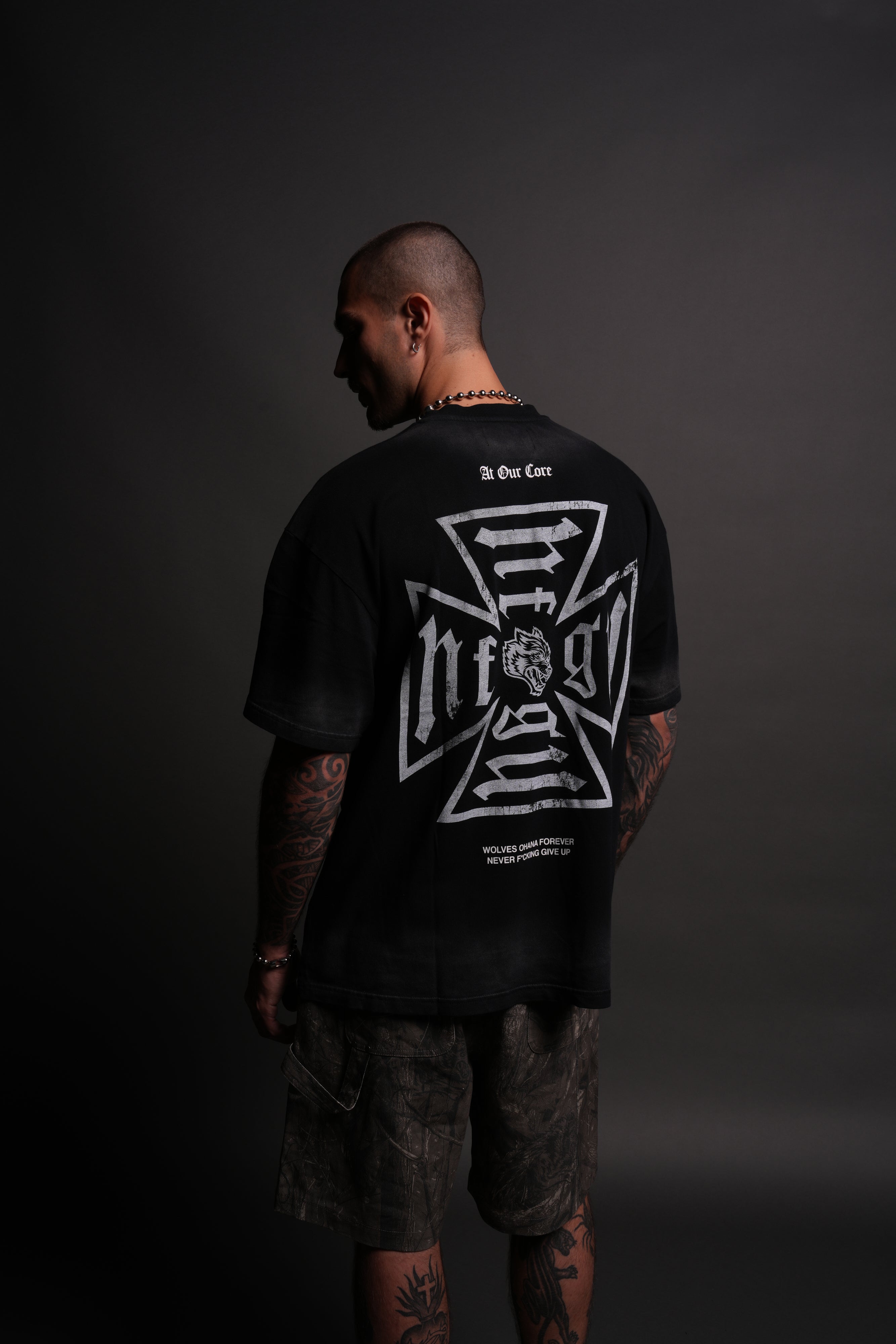 Loyal To The Core "Premium" Oversized Tee in Black Drift Wash