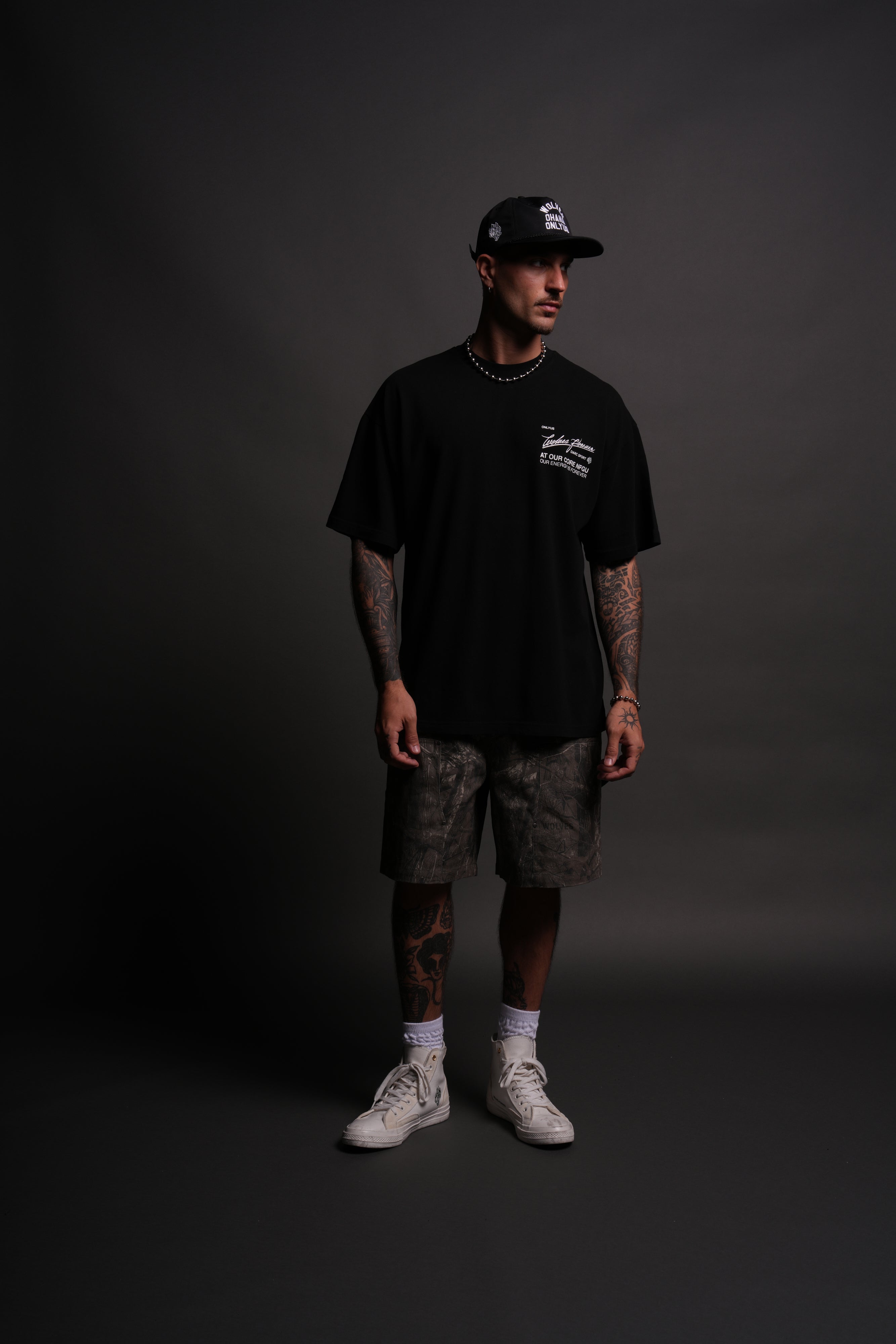 At Our Core "Premium" Oversized Tee in Black