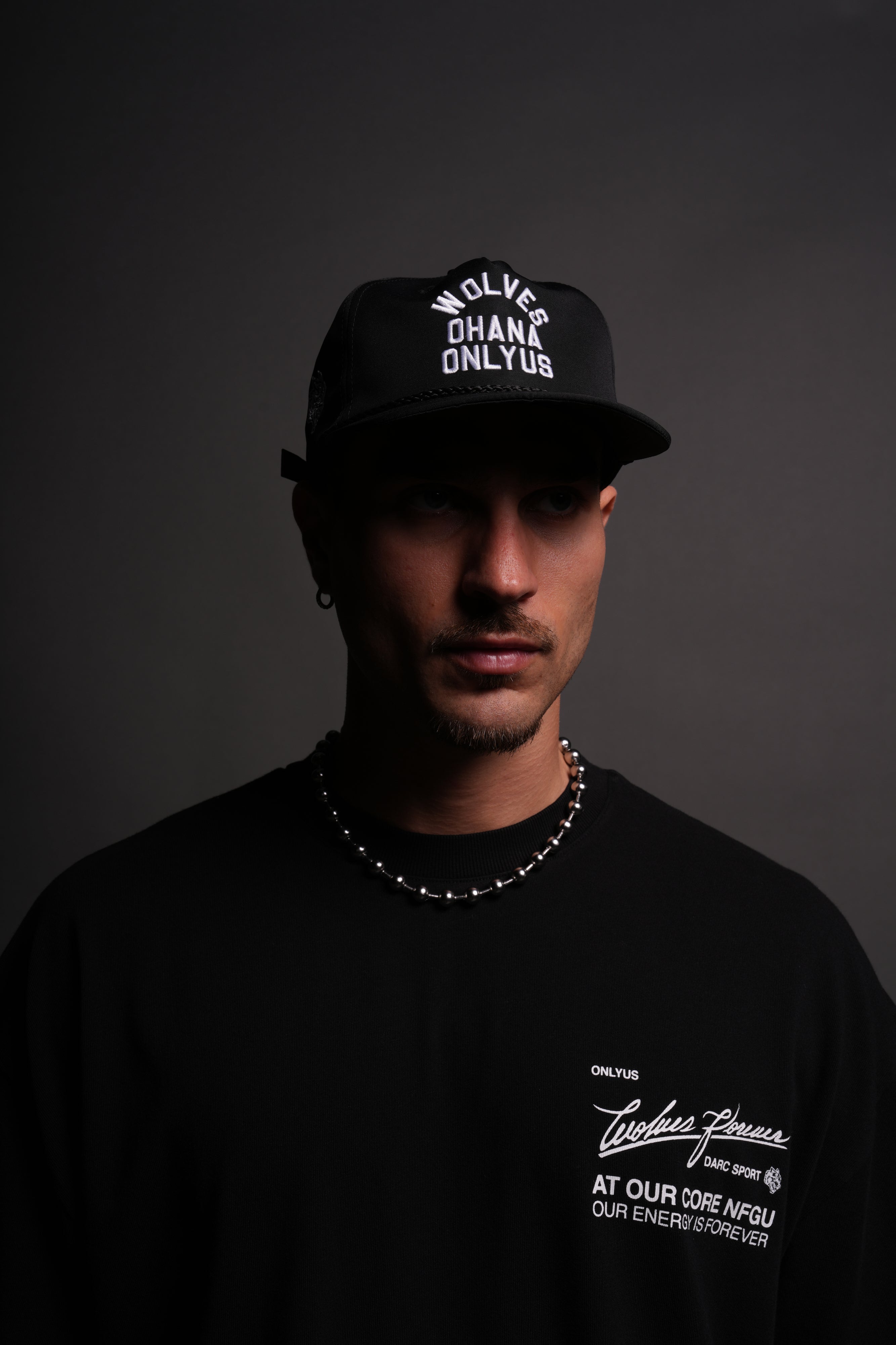 Ohana Only Us Paradise Hat in Black